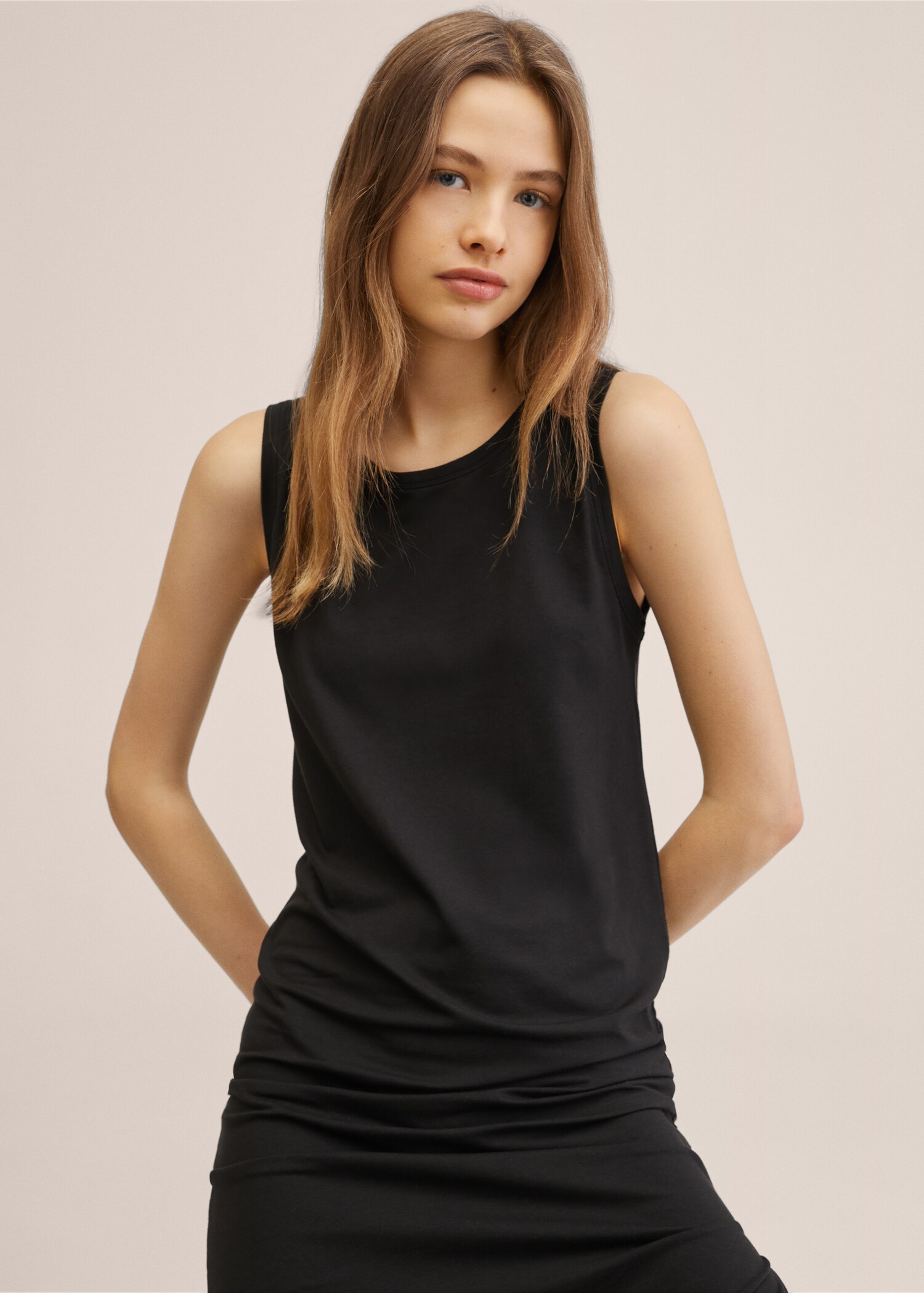 Long cotton dress - Details of the article 1