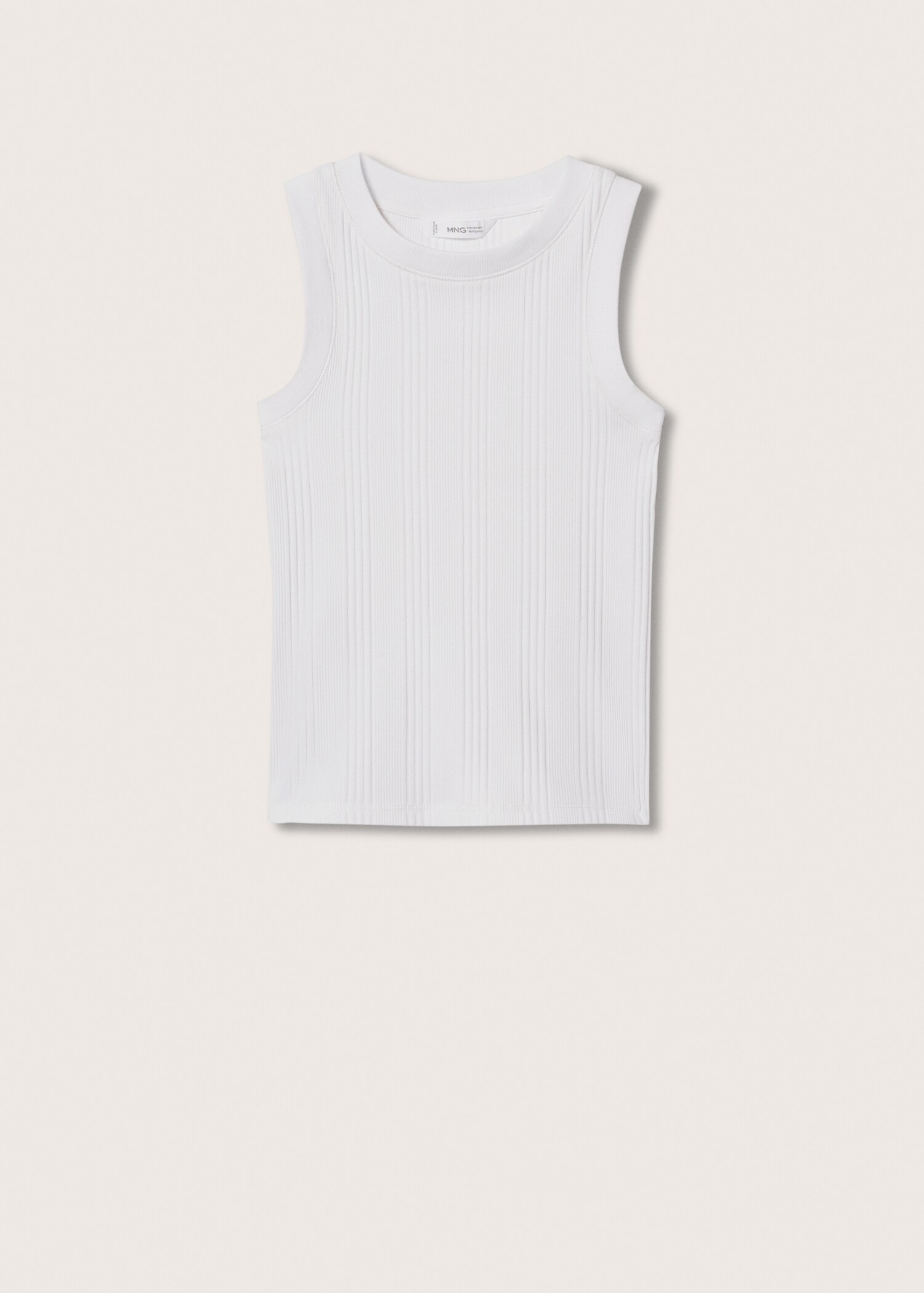 Ribbed cotton-blend top - Article without model