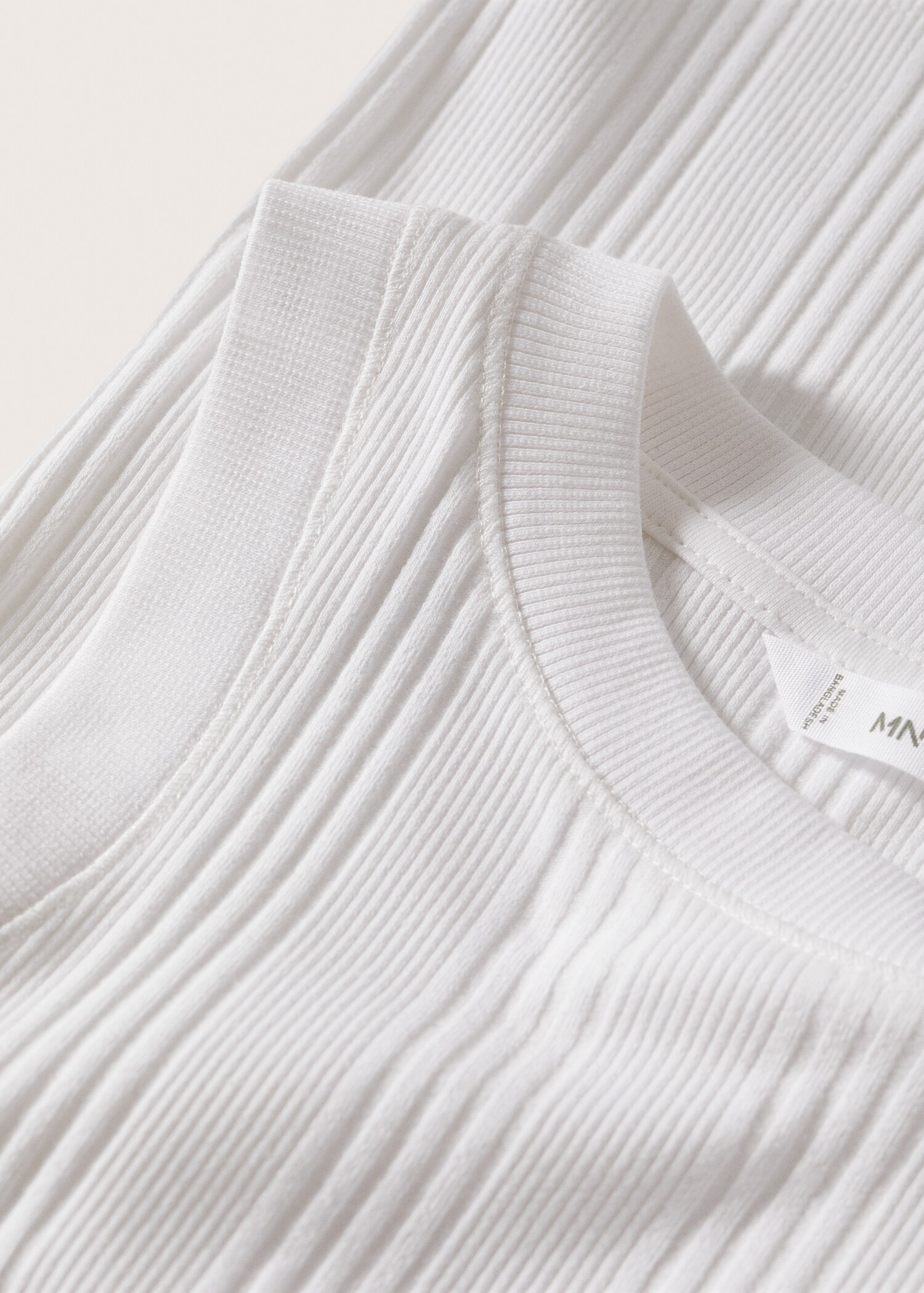 Ribbed cotton-blend top - Details of the article 8