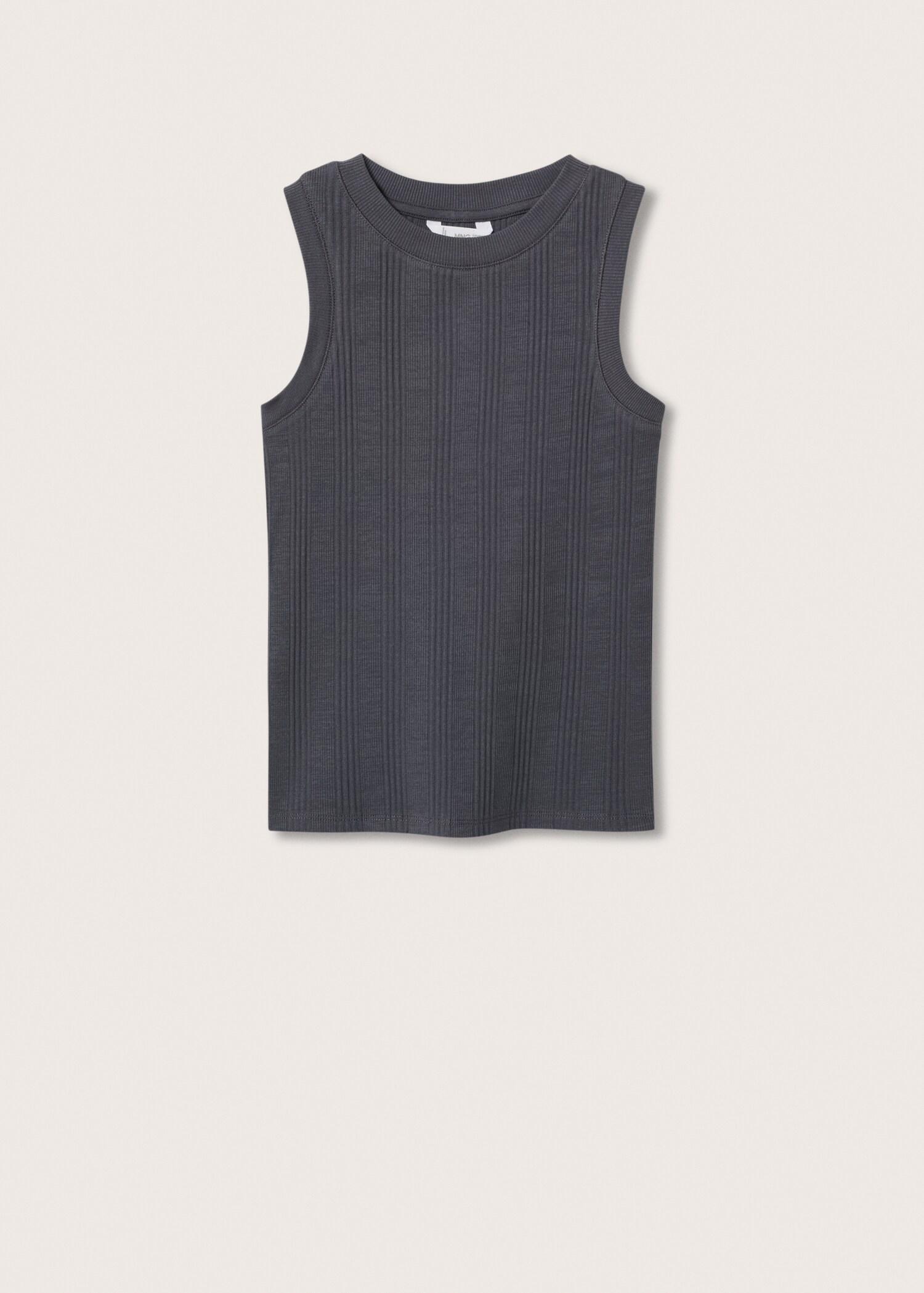 Ribbed cotton-blend top - Article without model