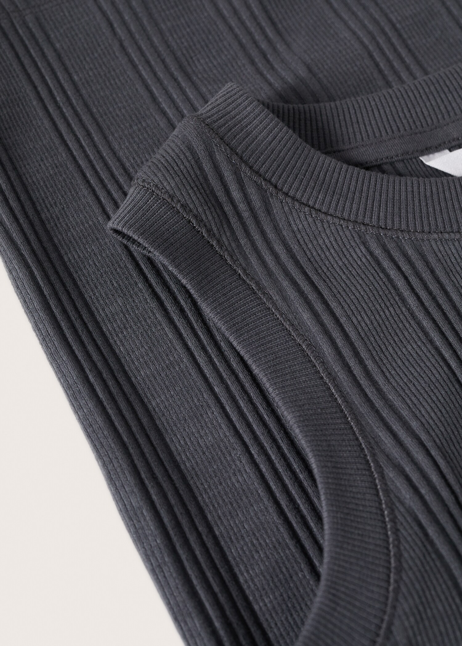 Ribbed cotton-blend top - Details of the article 8