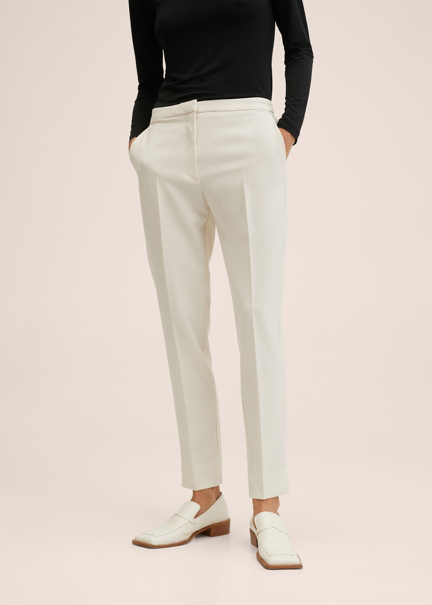 Oblekové kalhoty slim fit - Náhled ve středové rovině