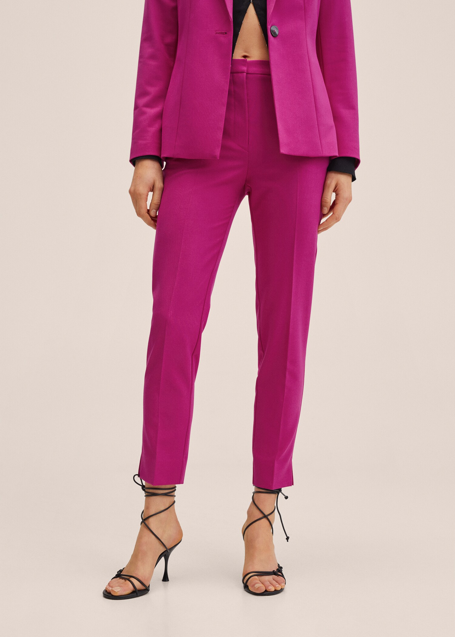Oblekové kalhoty slim fit - Náhled ve středové rovině
