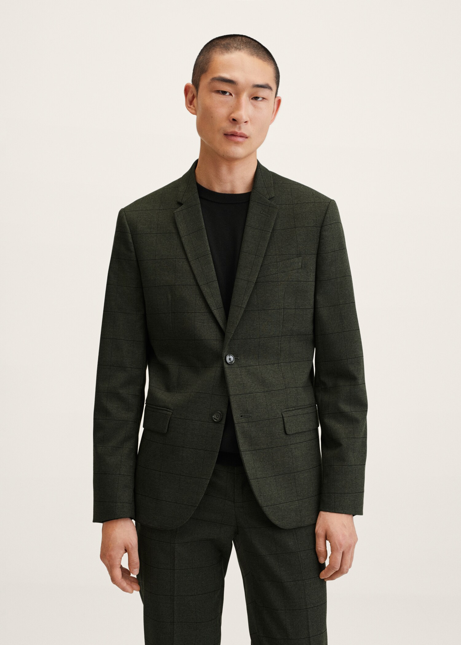 Americana traje super slim fit cuadros - Plano medio