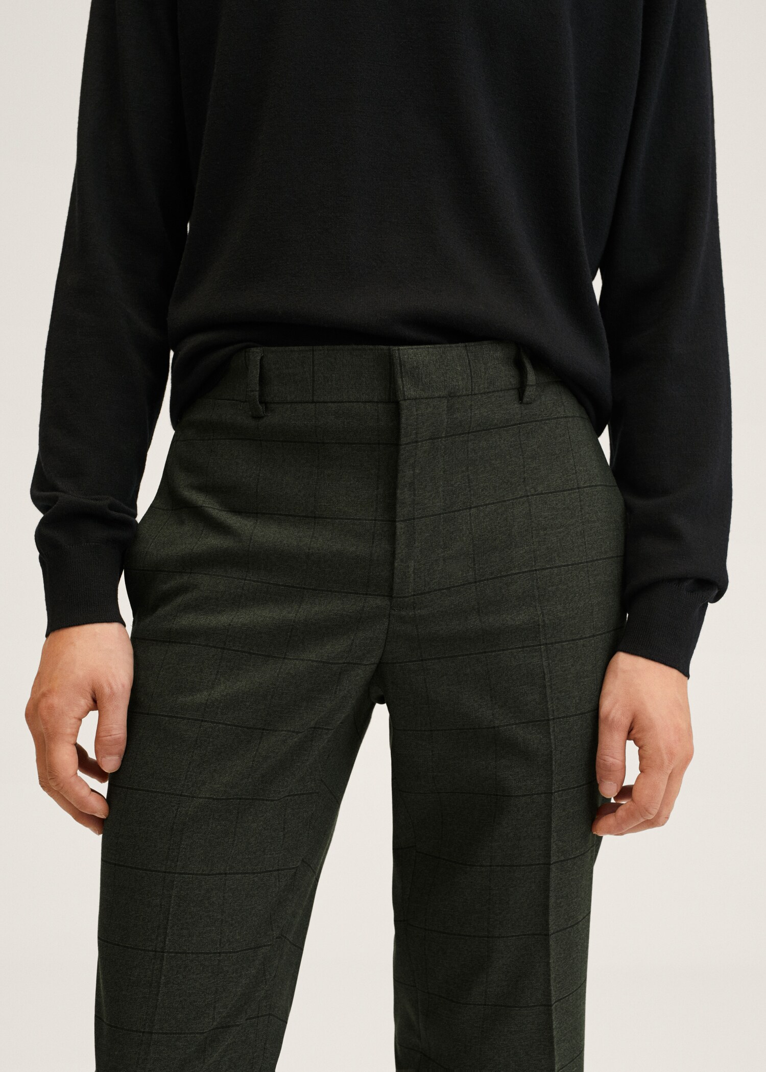 Pantalón traje super slim fit cuadros - Detalle del artículo 2