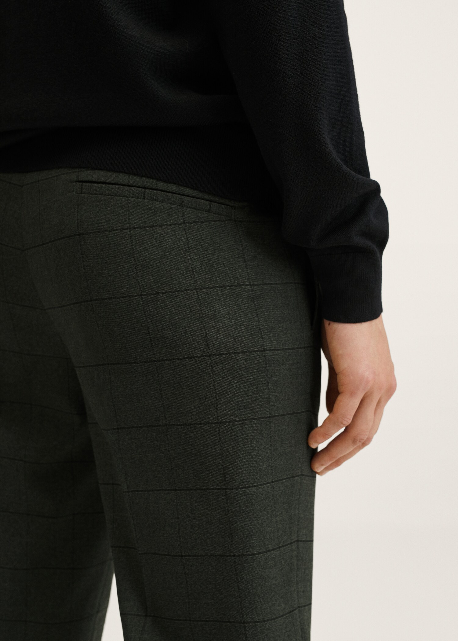 Pantalón traje super slim fit cuadros - Detalle del artículo 3