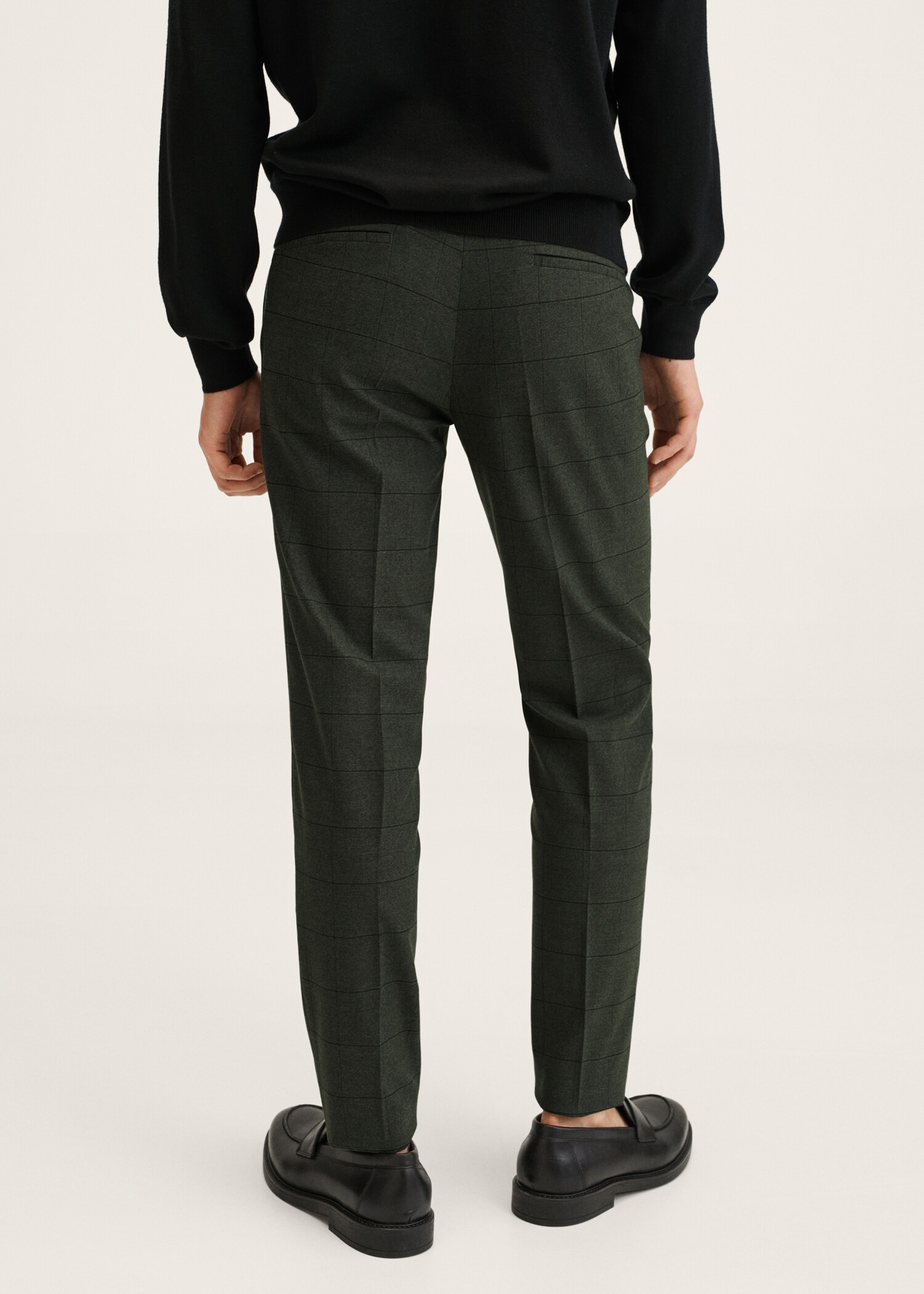 Pantalón traje super slim fit cuadros - Detalle del artículo 4