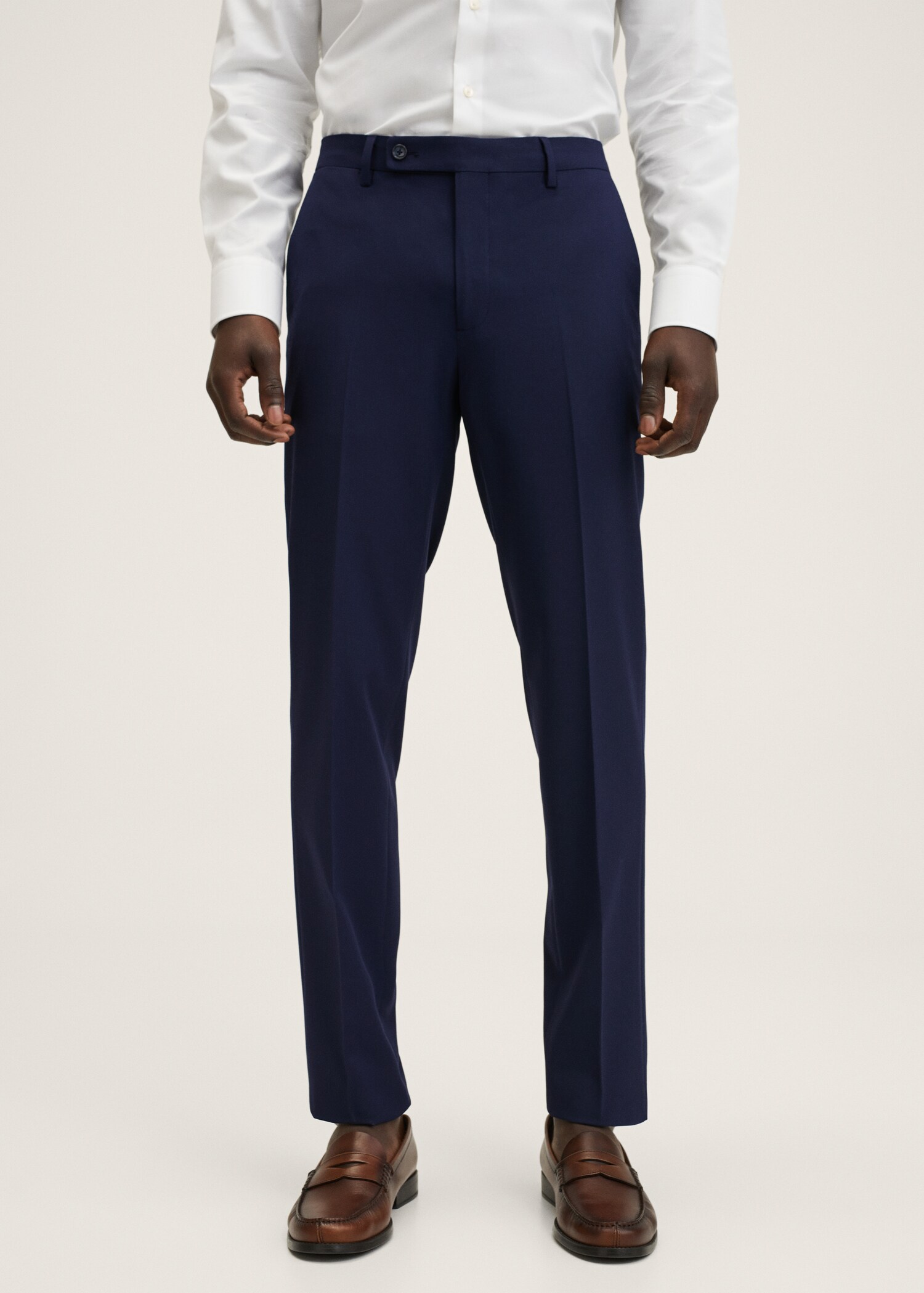 Oblekové kalhoty slim fit - Náhled ve středové rovině