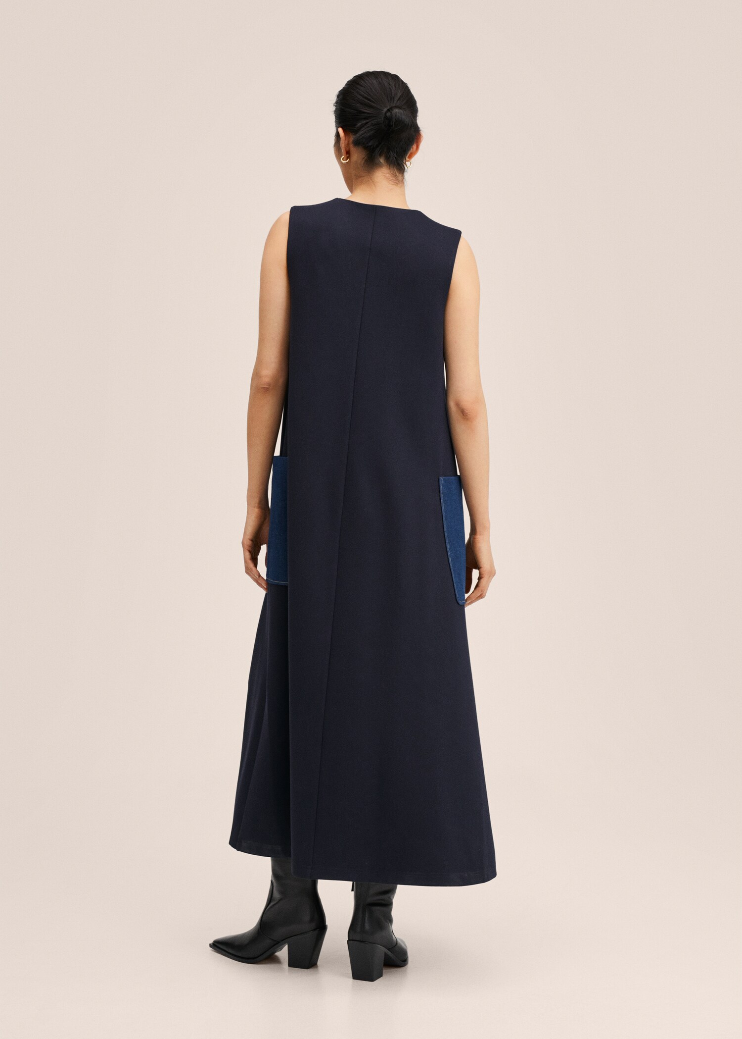Vestido oversize bolsillos - Reverso del artículo