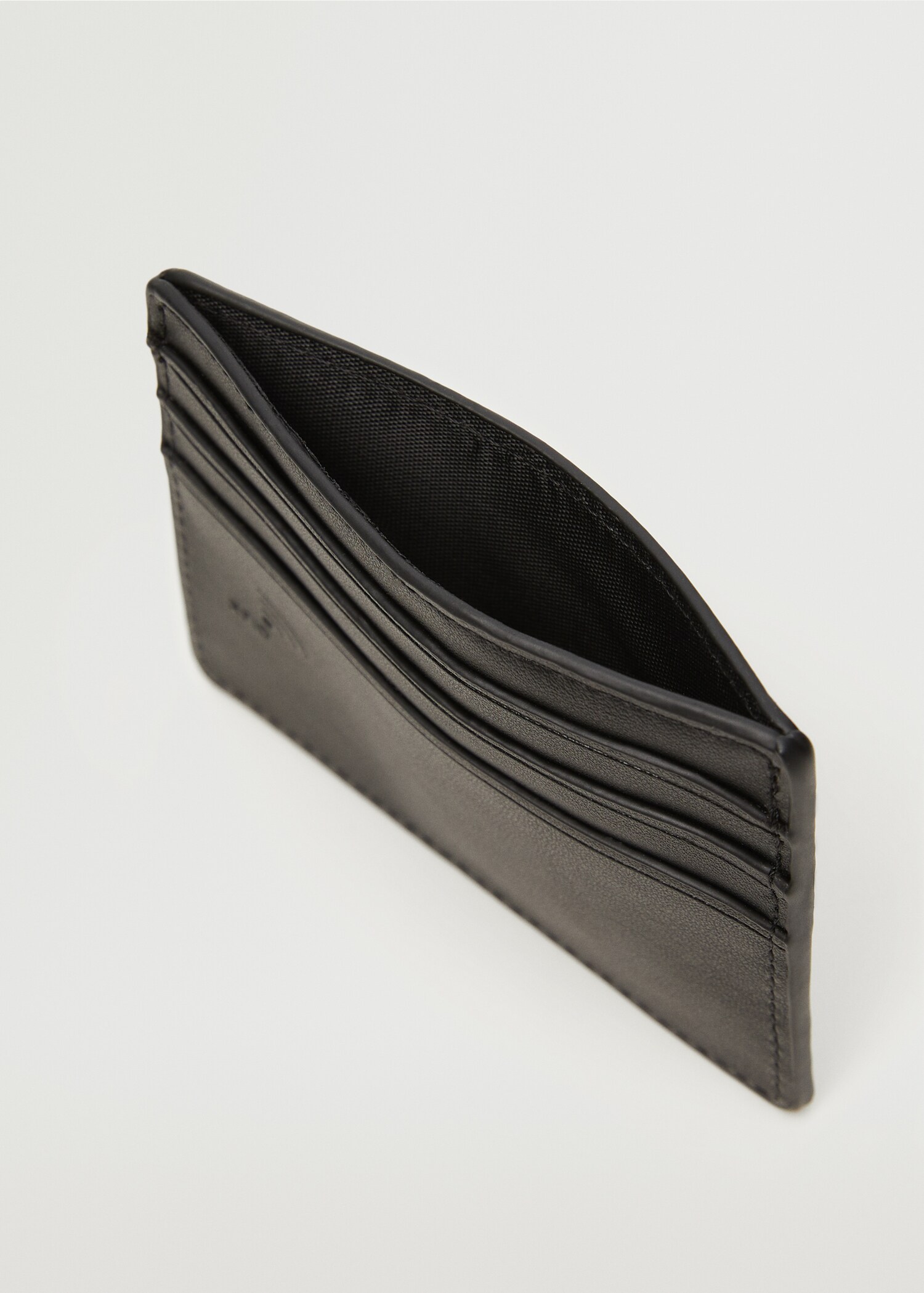 Anti-contactless leather-effect card holder - Medium plane
