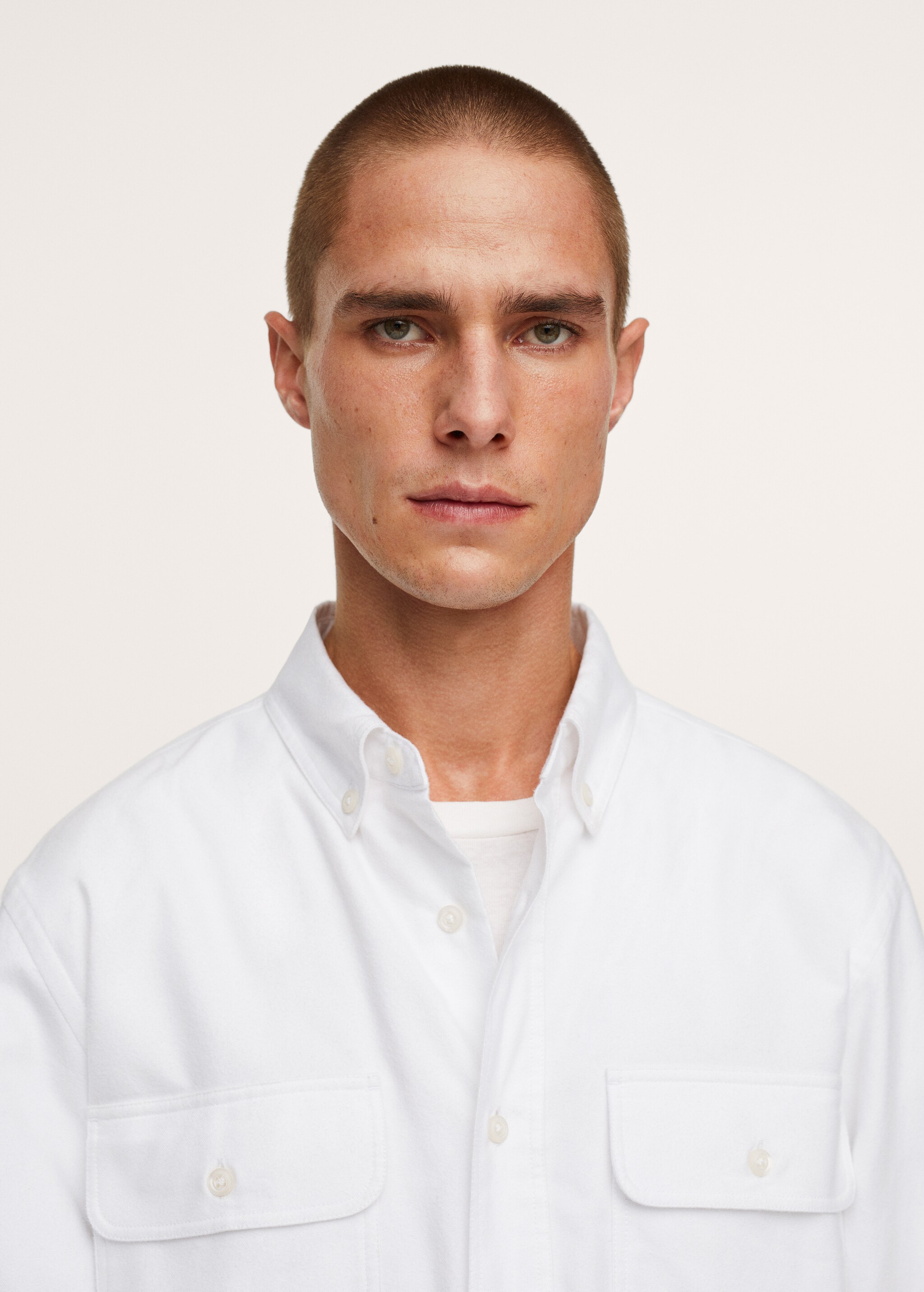 Chest-pocket cotton shirt - Details of the article 1