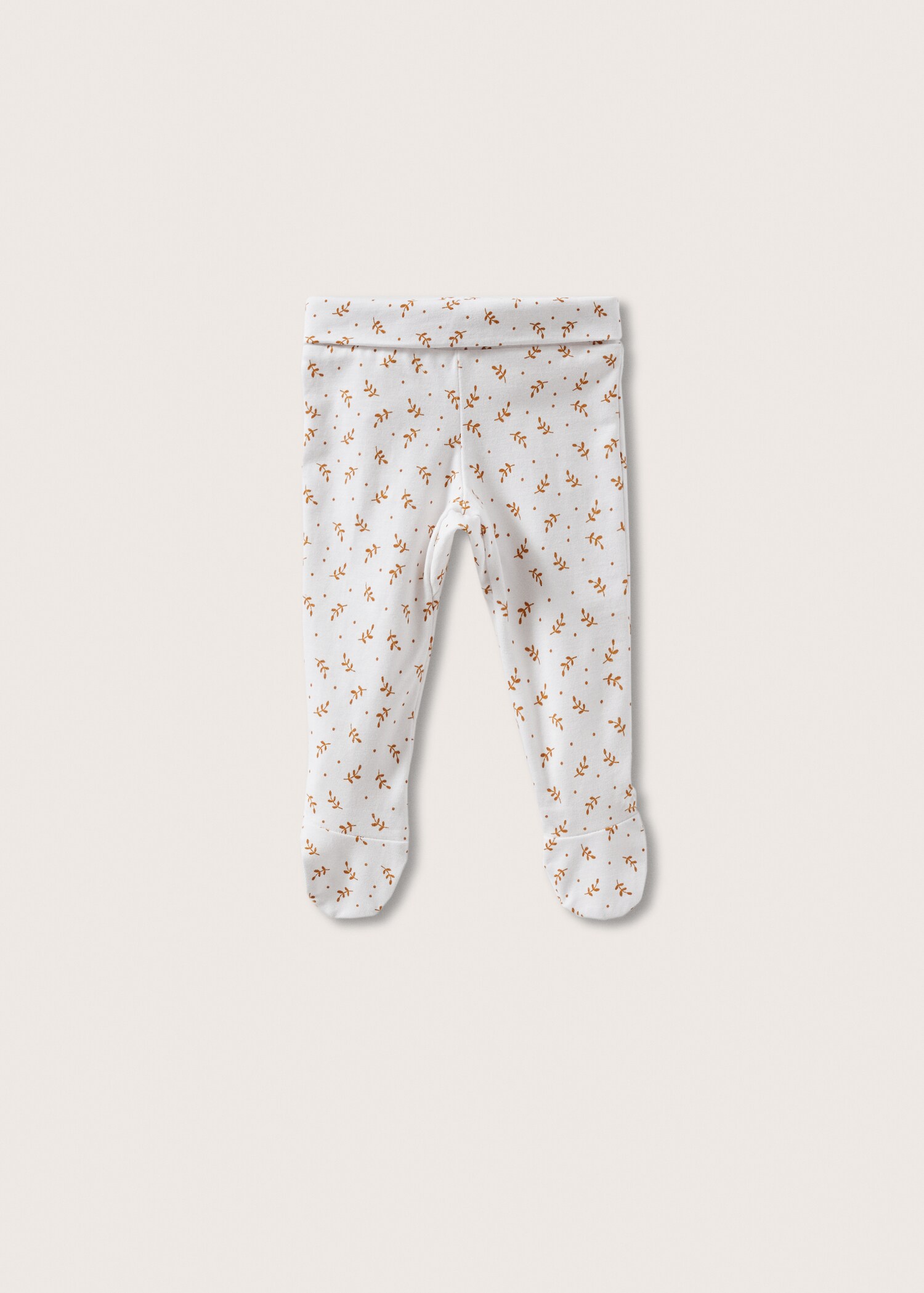 Print cotton footed trousers - Article without model