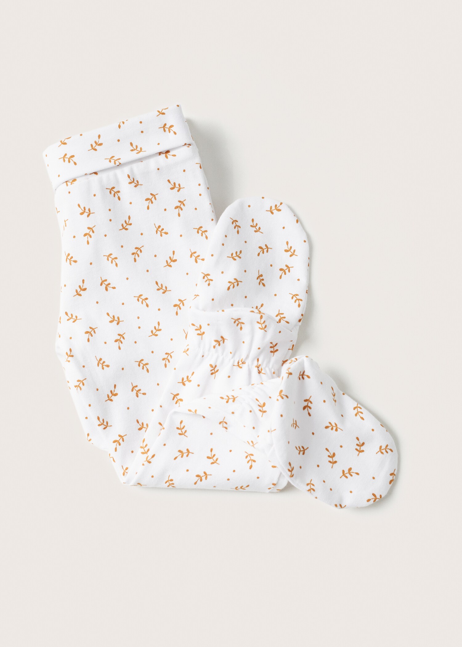 Print cotton footed trousers - Details of the article 7