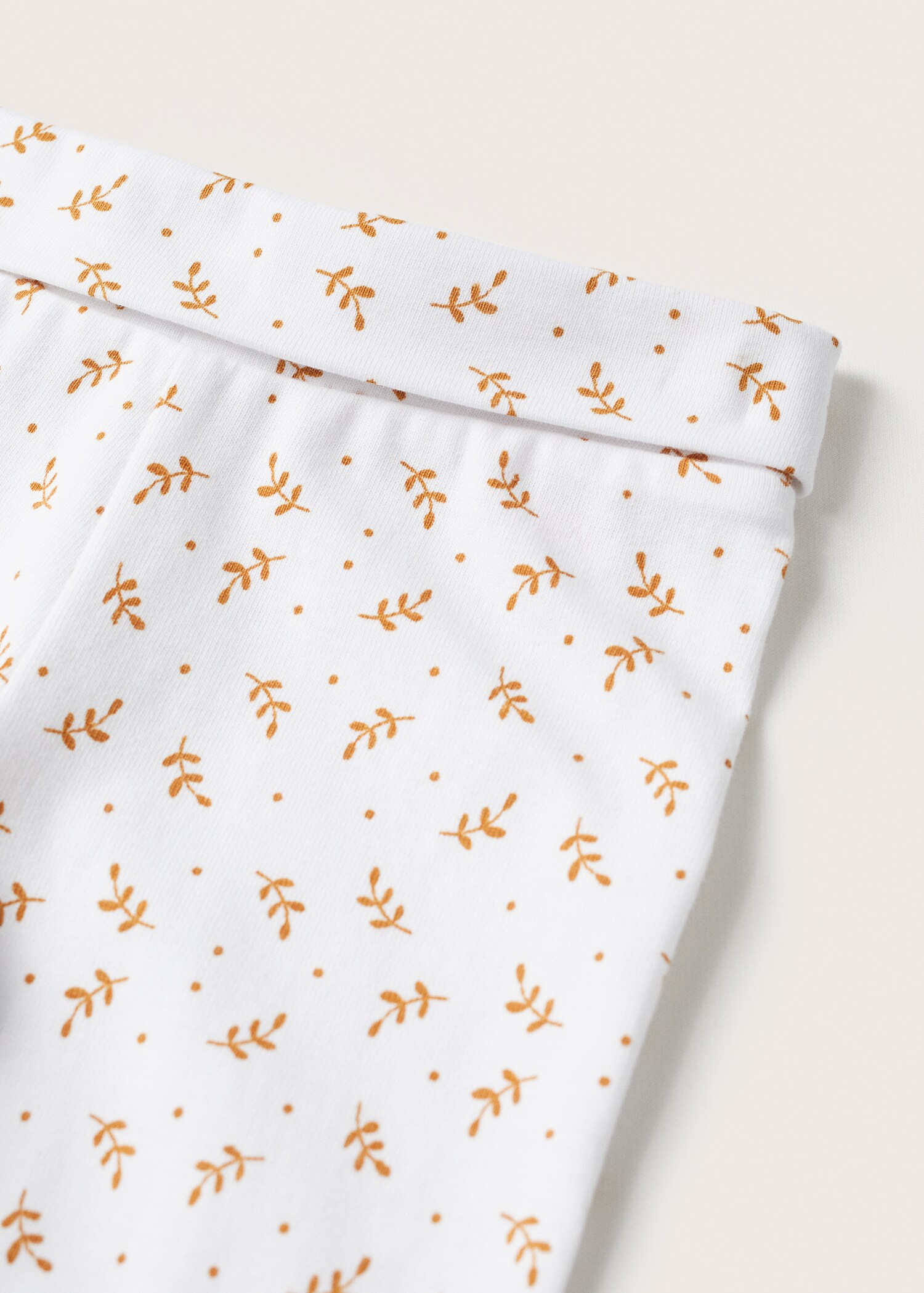 Print cotton footed trousers - Details of the article 8
