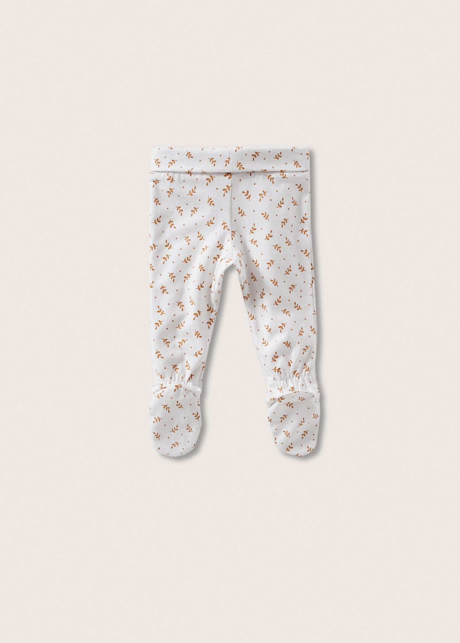 Print cotton footed trousers - Reverse of the article