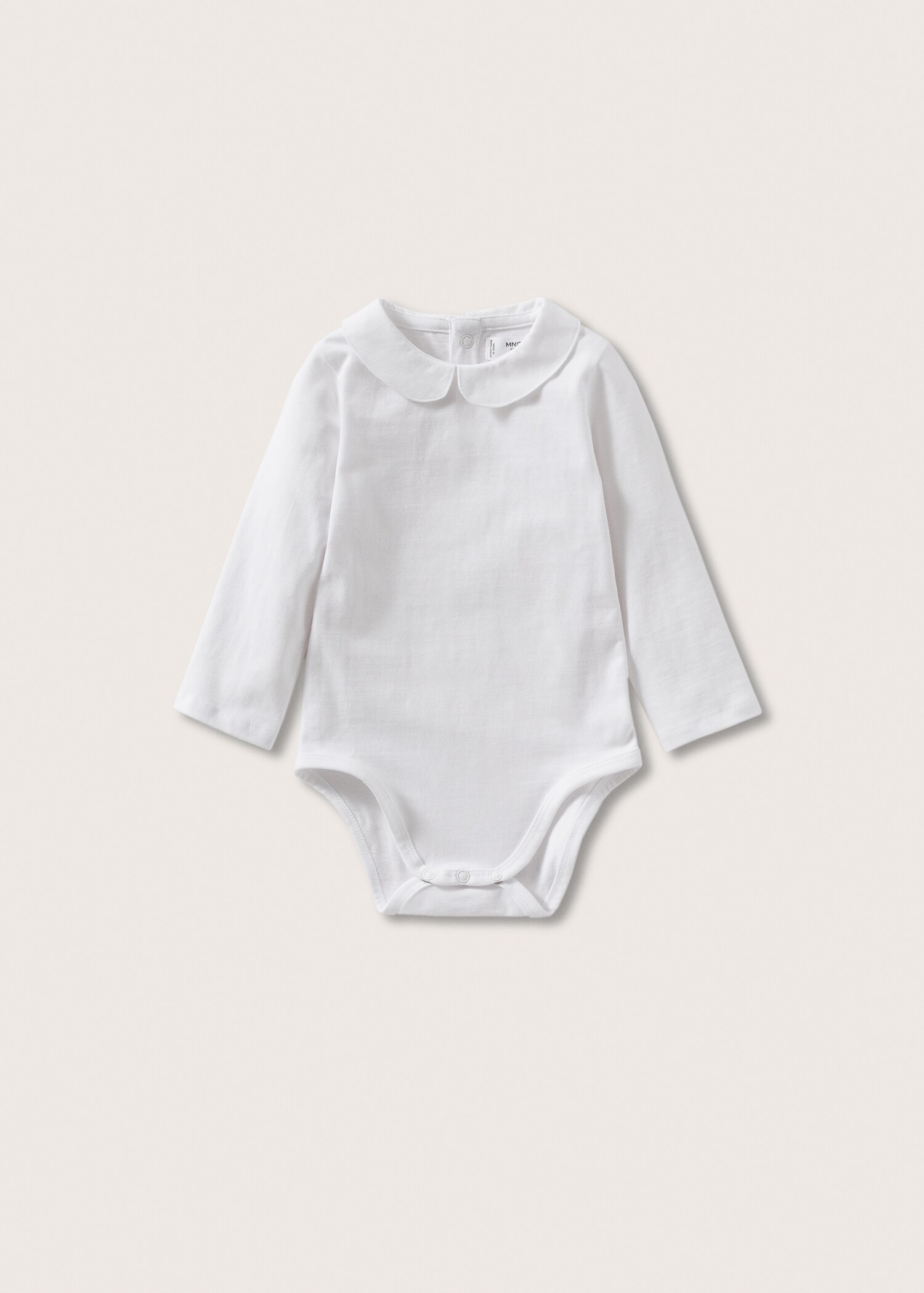 Cotton bodysuit with classic neck - Article without model