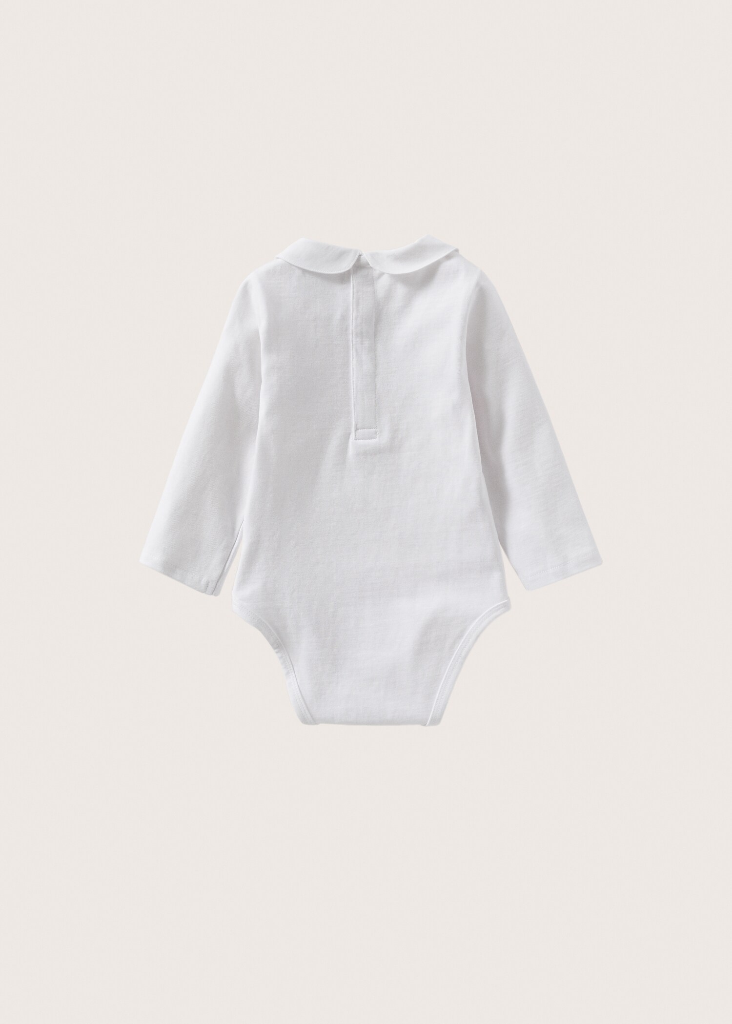 Cotton bodysuit with classic neck - Reverse of the article