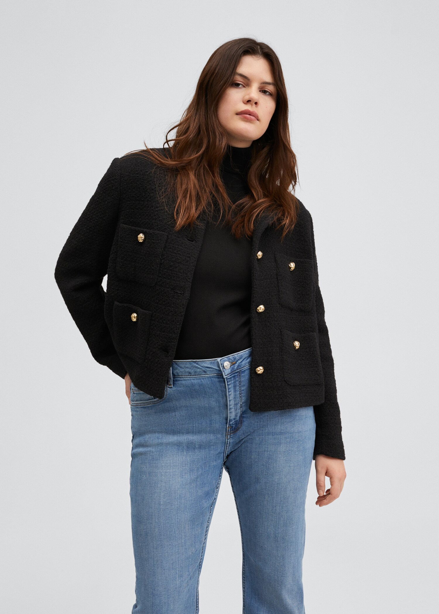 Medium-rise flared jeans  - Details of the article 4