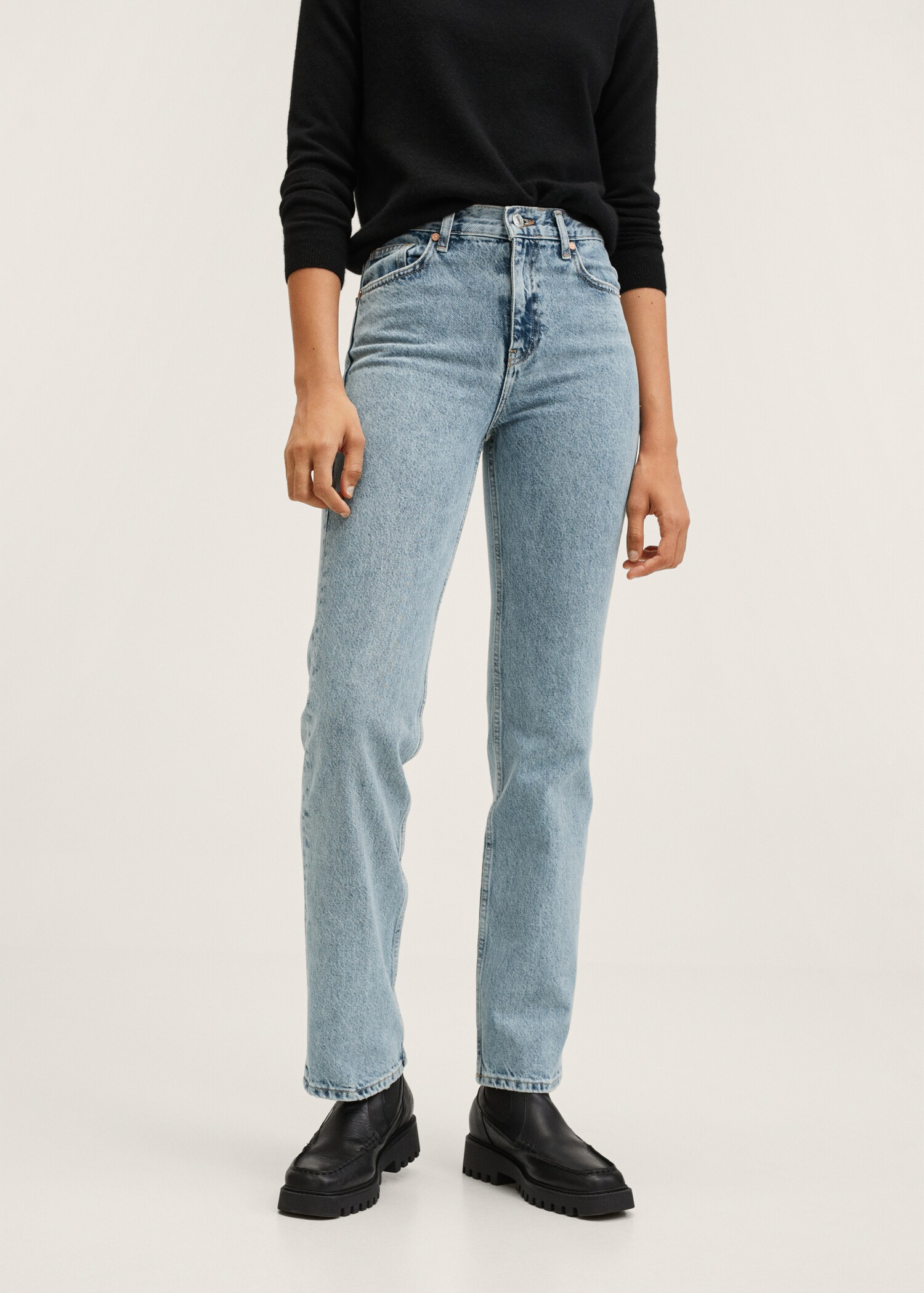 Mid-rise straight-fit jeans - Middenvlak