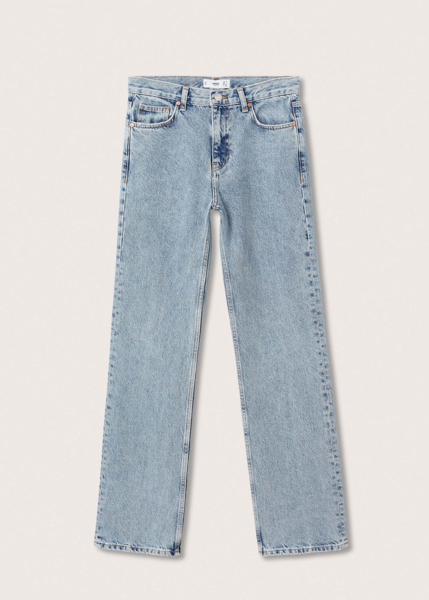 Mid-rise straight-leg jeans - Article without model