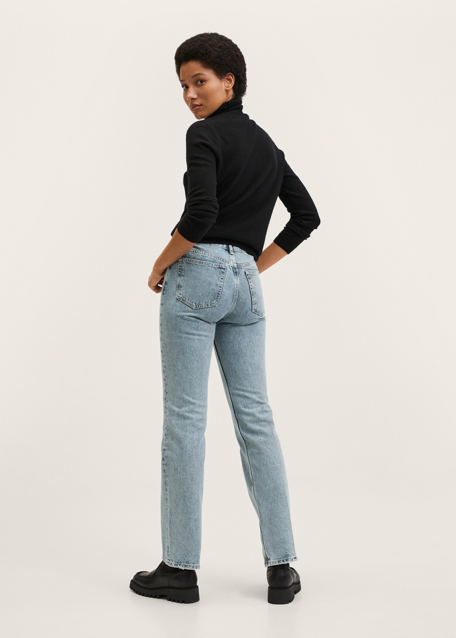 Mid-rise straight-fit jeans - Achterkant van het artikel