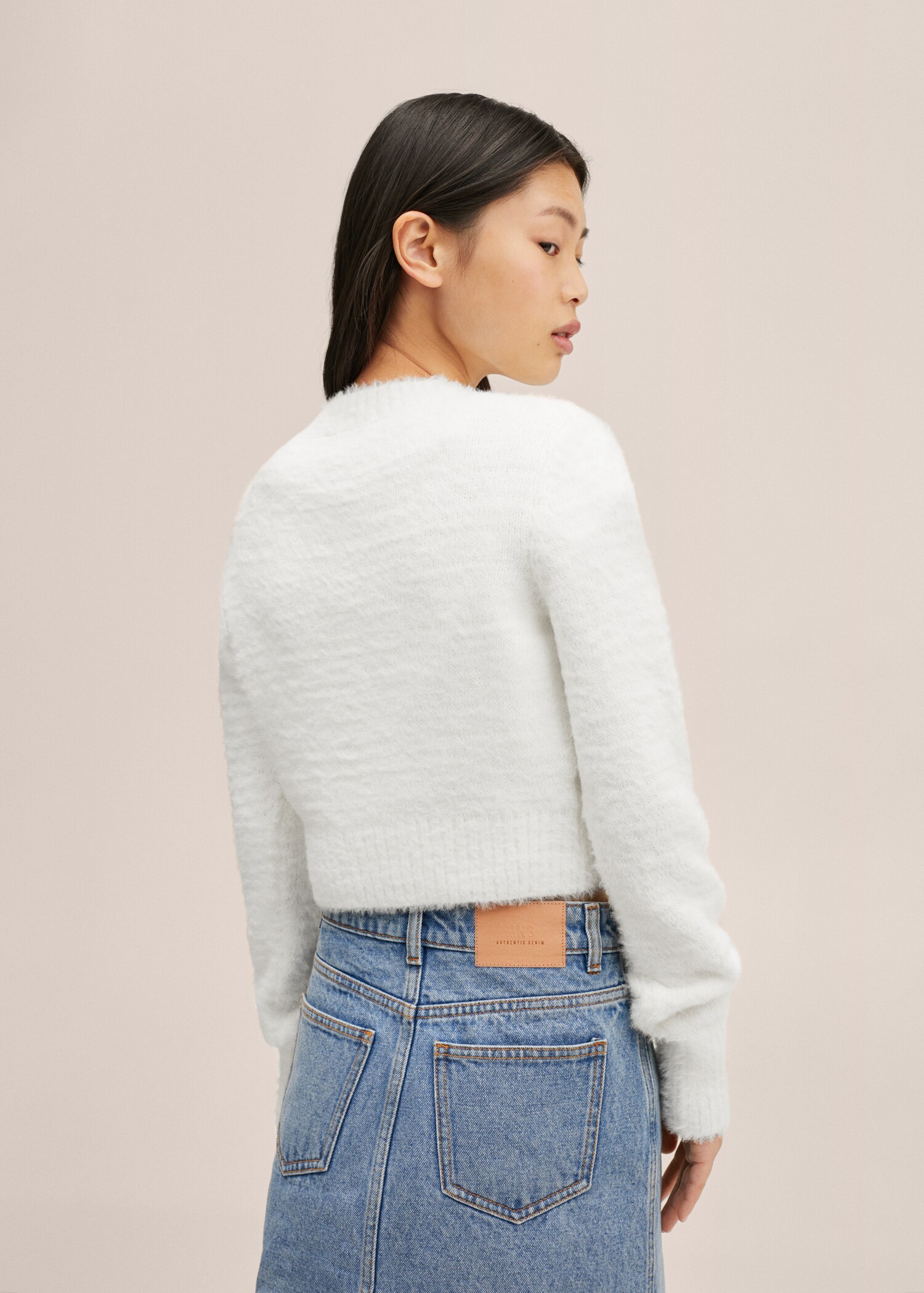 Weicher  Textur-Pullover - Rückseite des Artikels