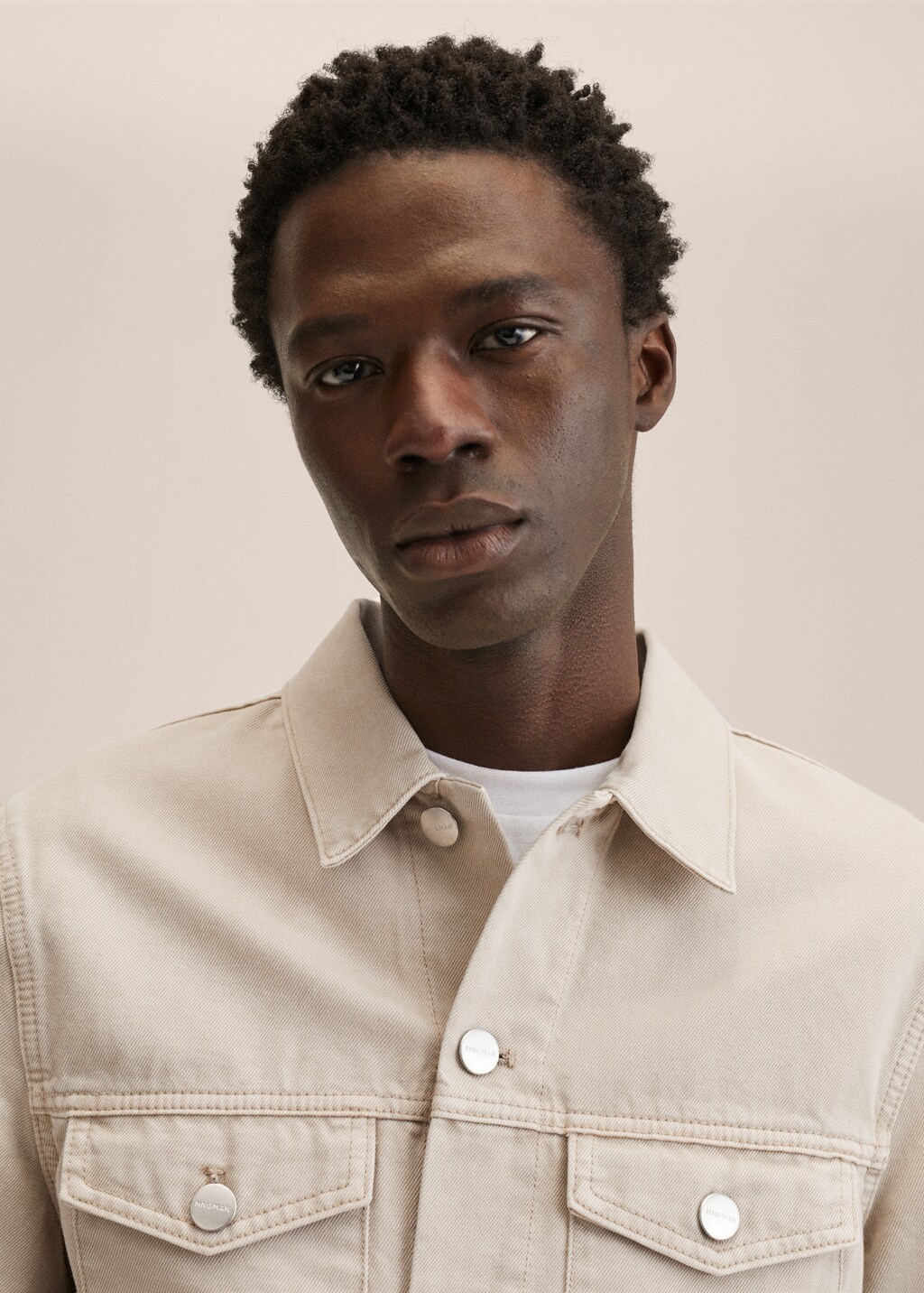 Ecru denim jacket Men MANGO OUTLET United Kingdom