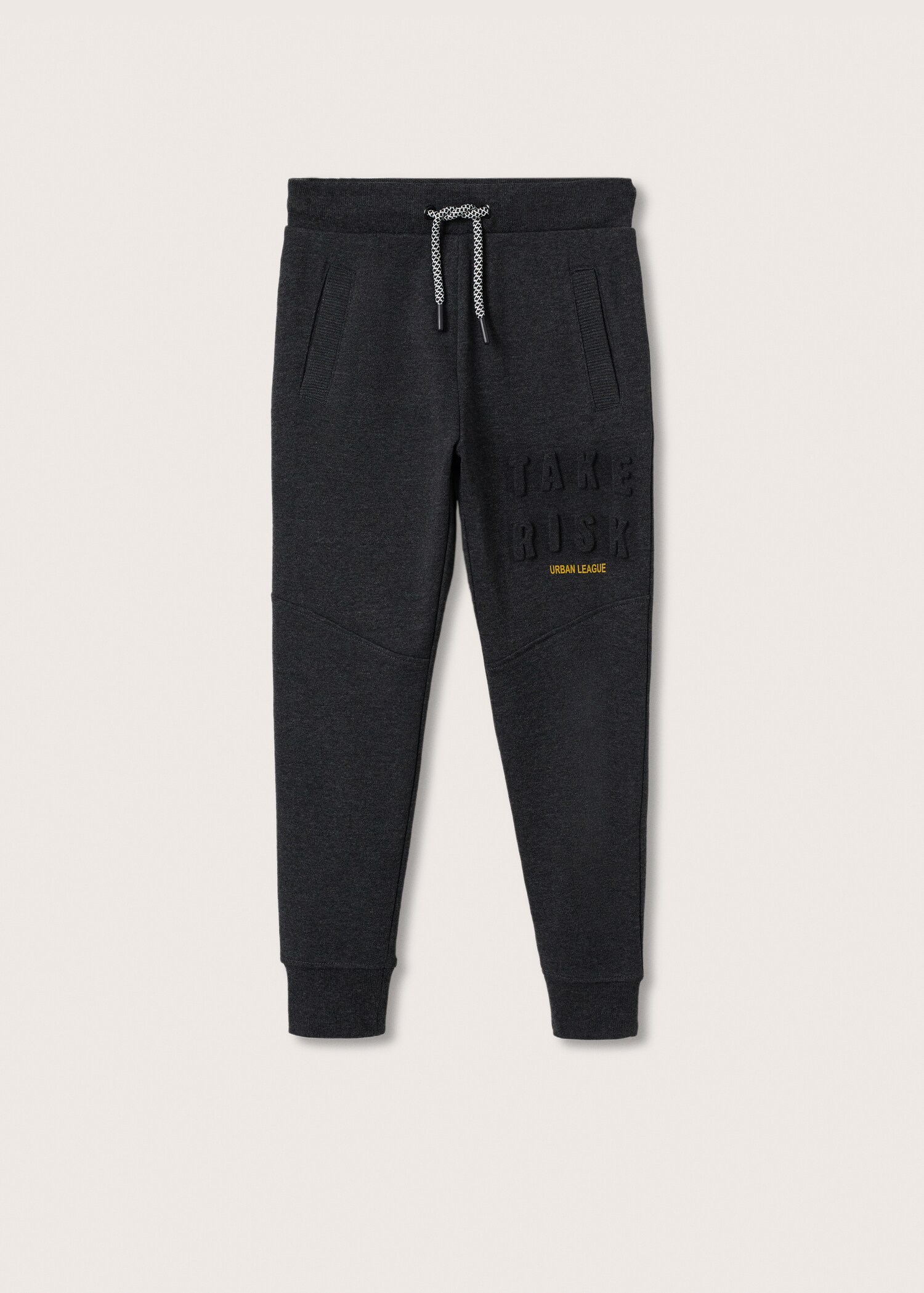 Pantalón jogger mensaje relieve - Artículo sin modelo