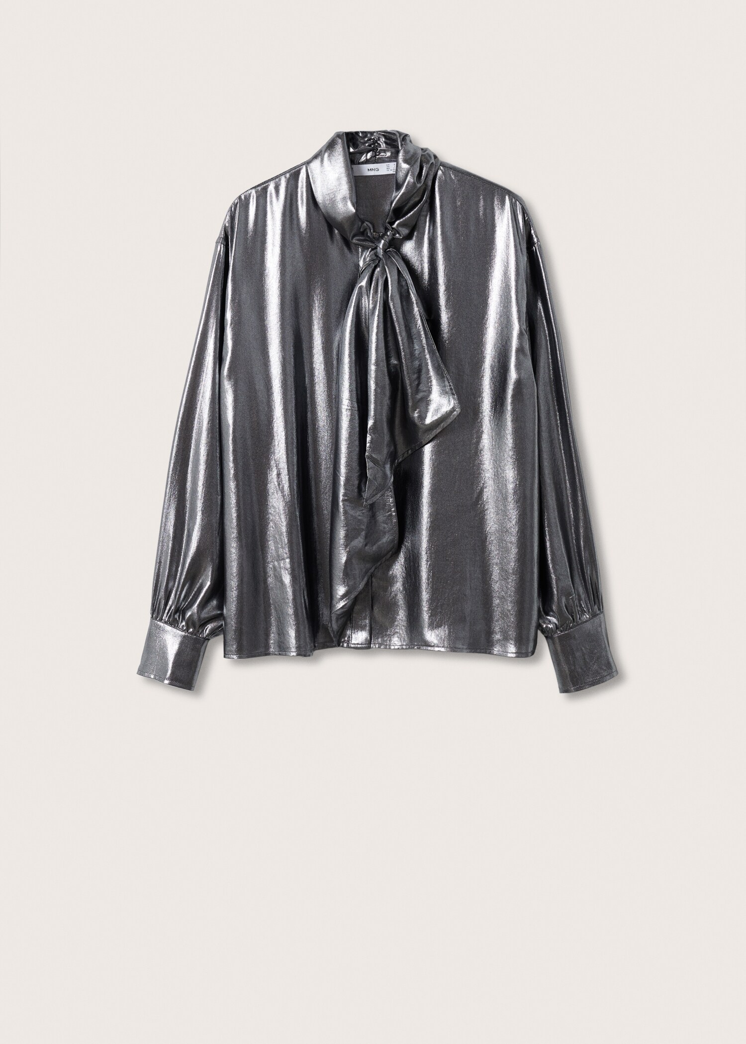 Metalická blůza s mašlí - Zboží bez modelu