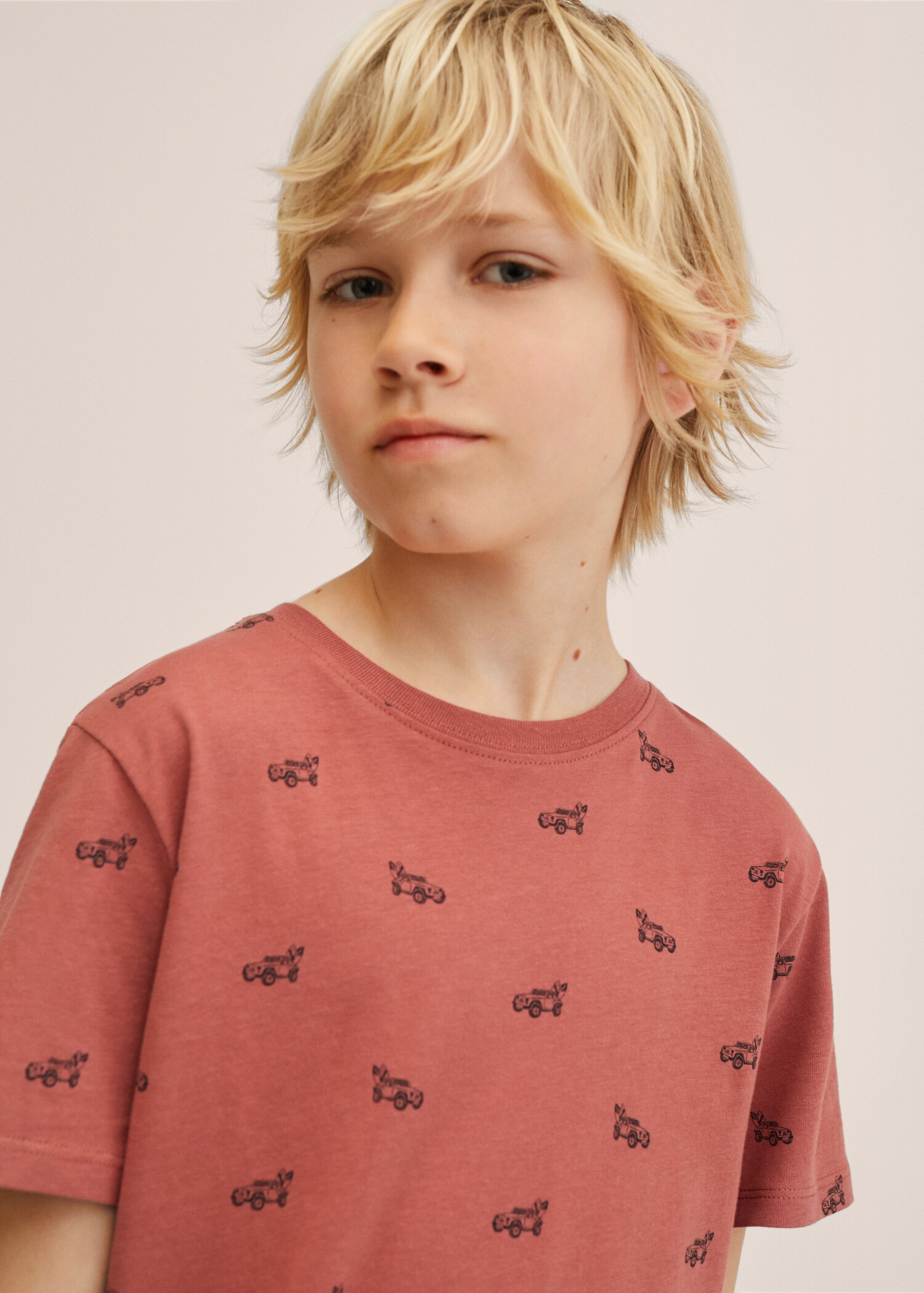 Bawełniany wzorzysty t-shirt - Szczegóły artykułu 1
