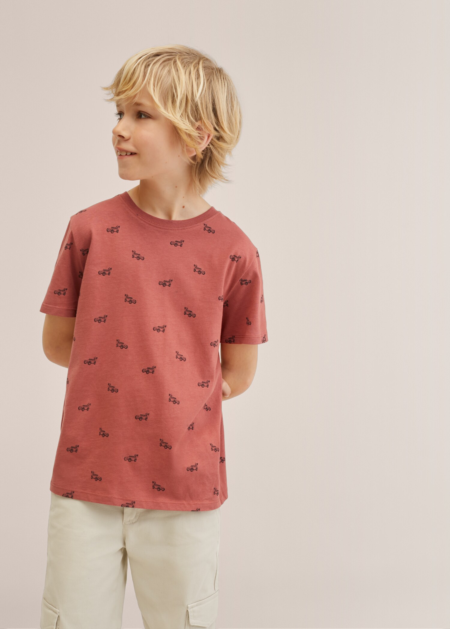 Bawełniany wzorzysty t-shirt - Szczegóły artykułu 3