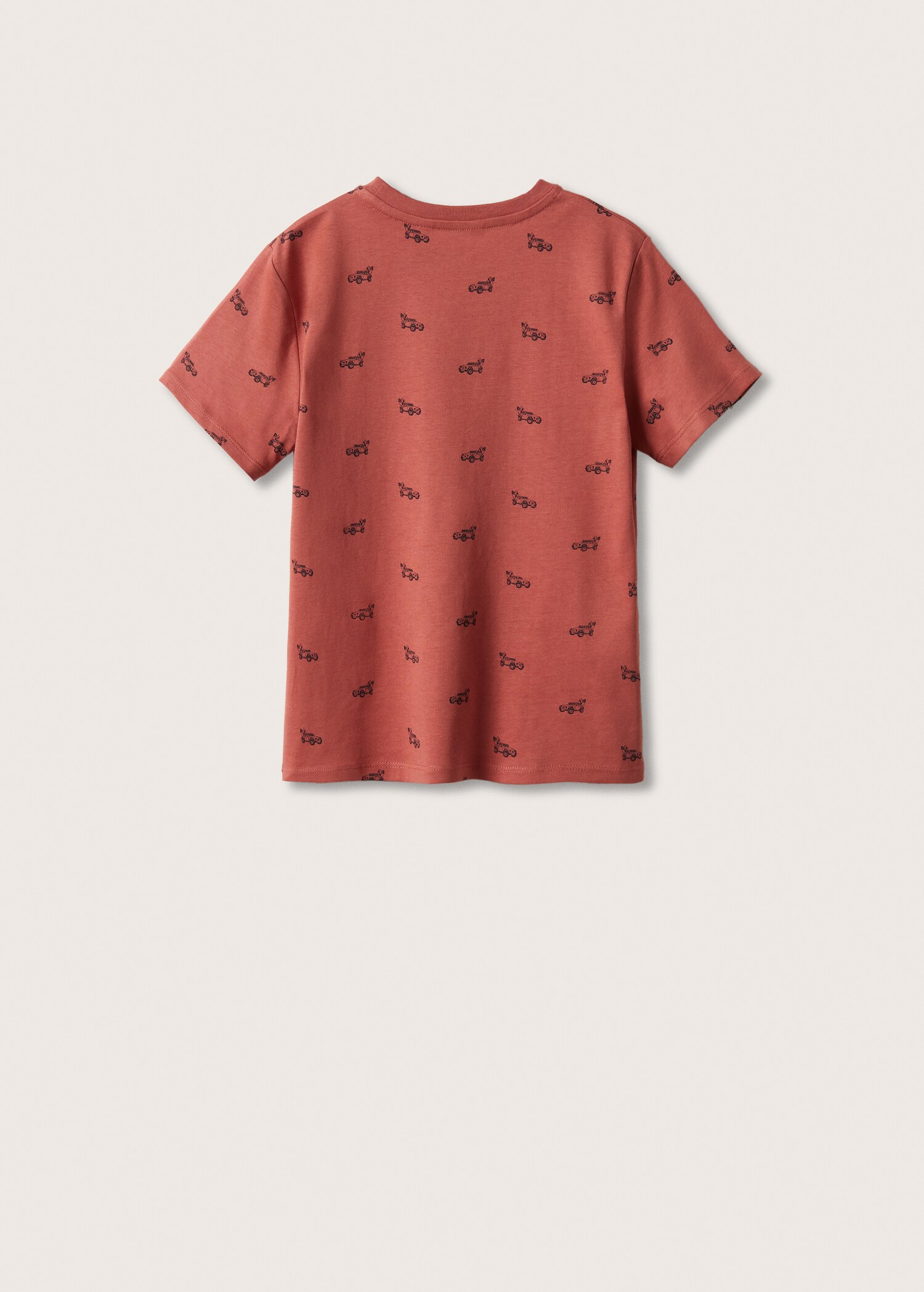 Bawełniany wzorzysty t-shirt - Tylna strona artykułu