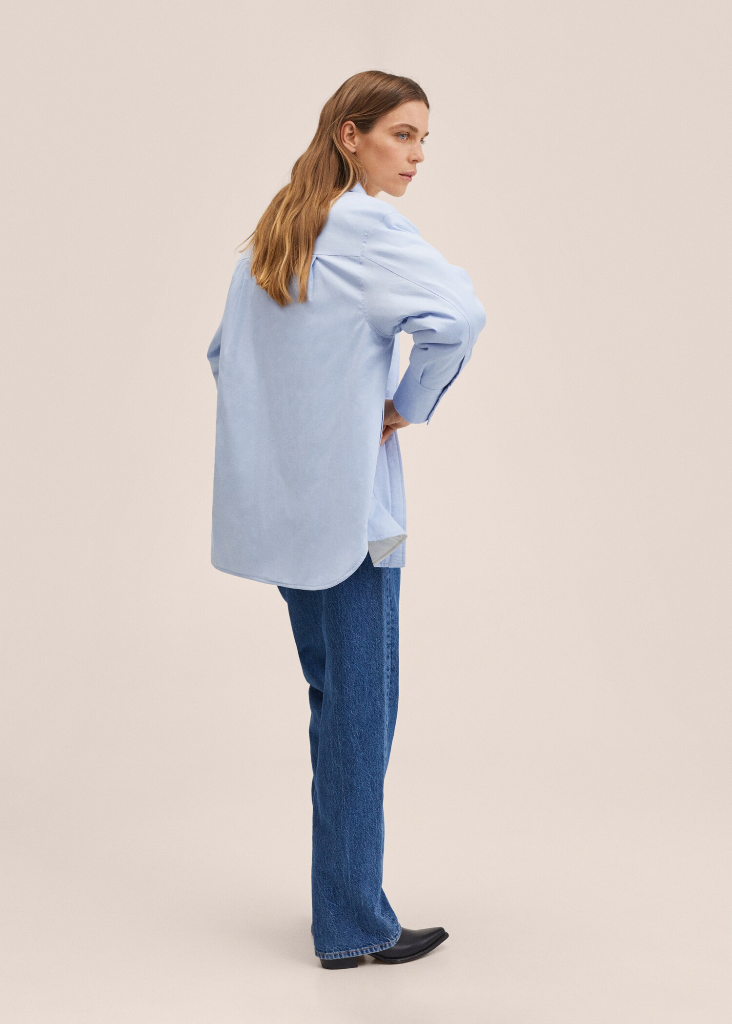 Oversized cotton overshirt - Reverse of the article