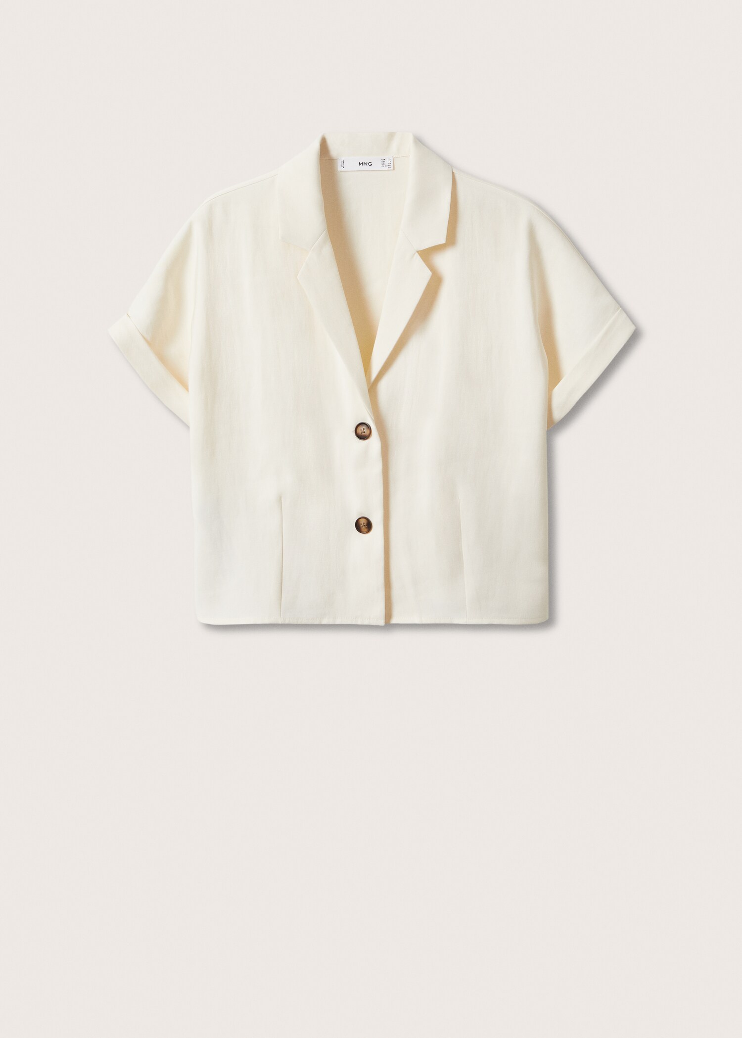 Košile crop s knoflíky - Zboží bez modelu