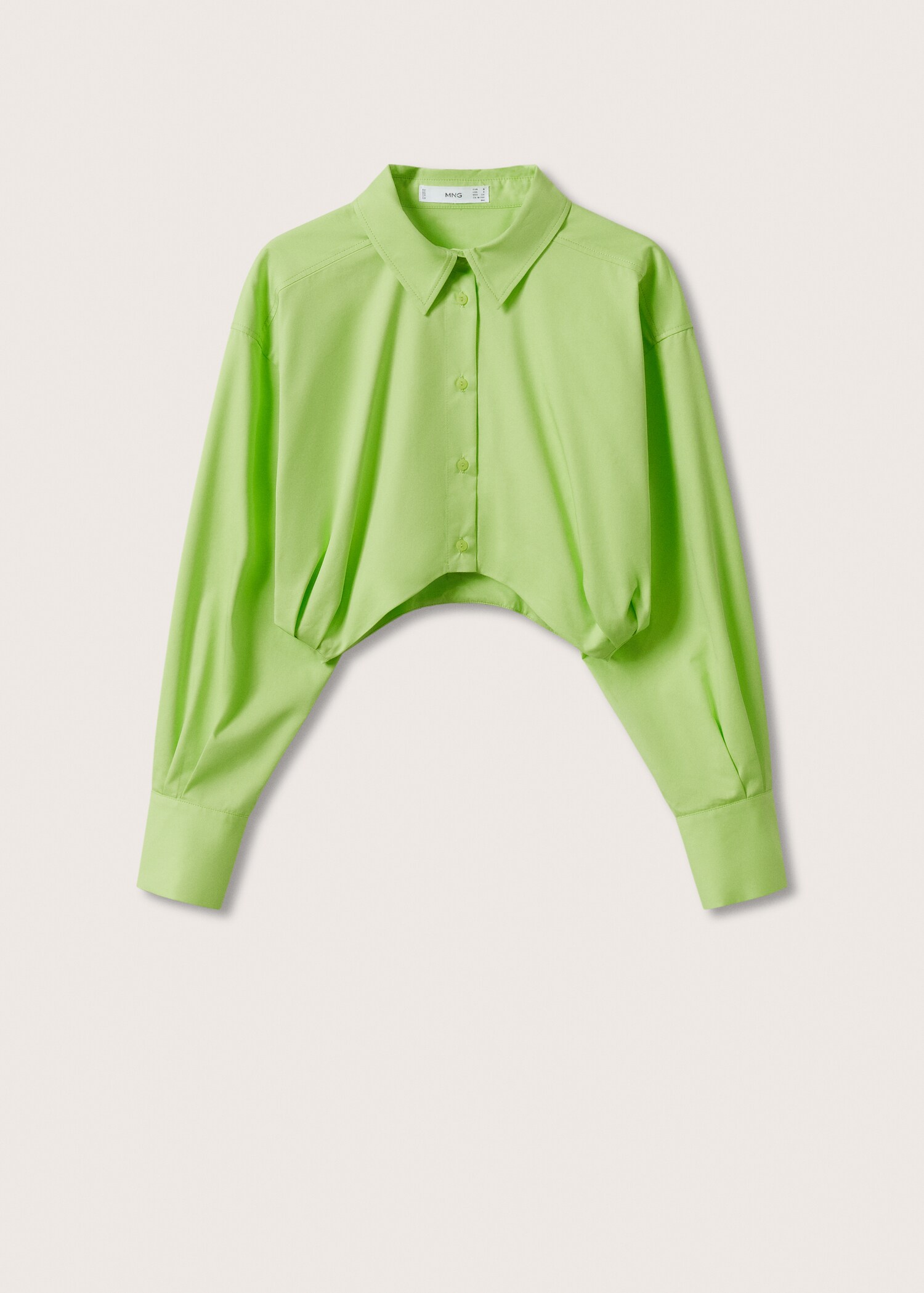 Bavlněná košile crop - Zboží bez modelu