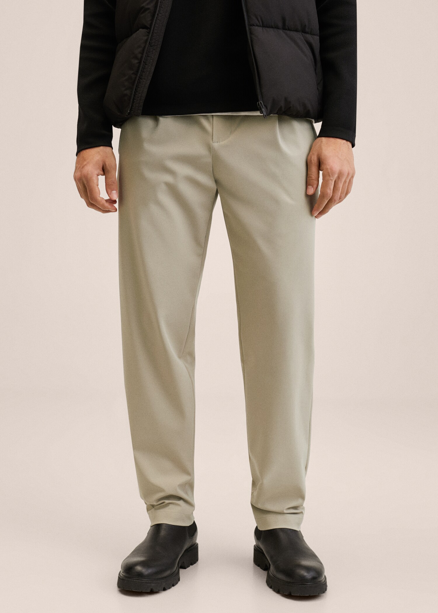 Slim fit stretch pants - Medium plane