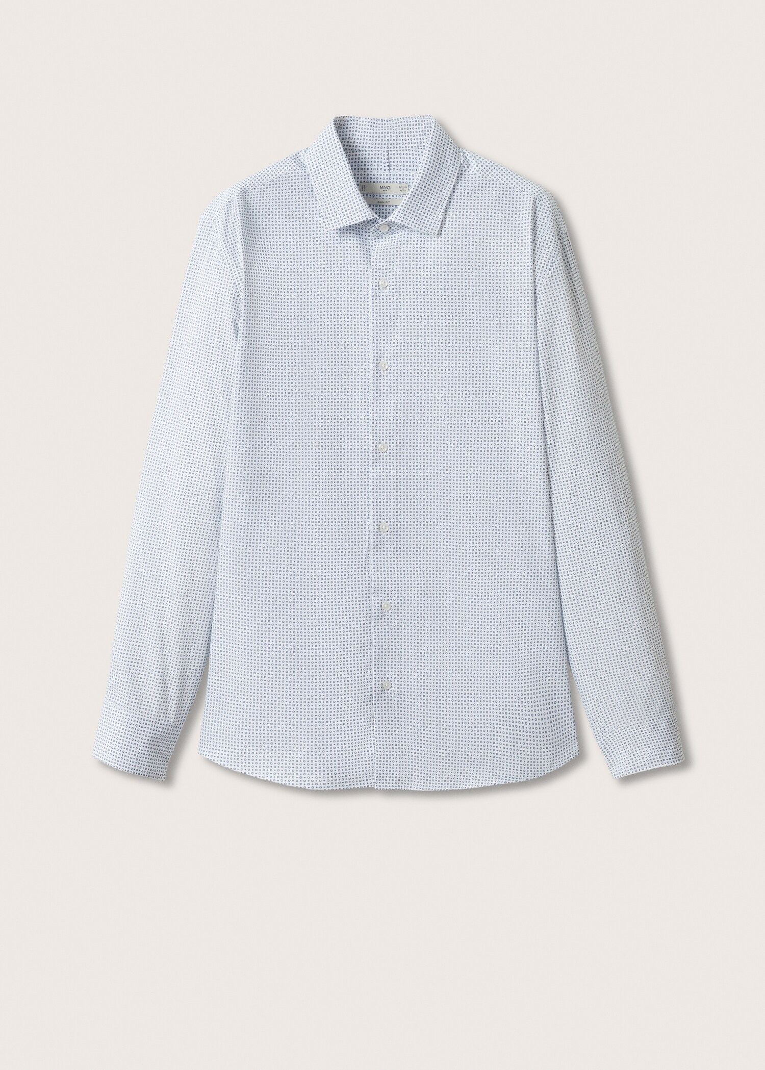 Slim-fit micro-print shirt - Article without model