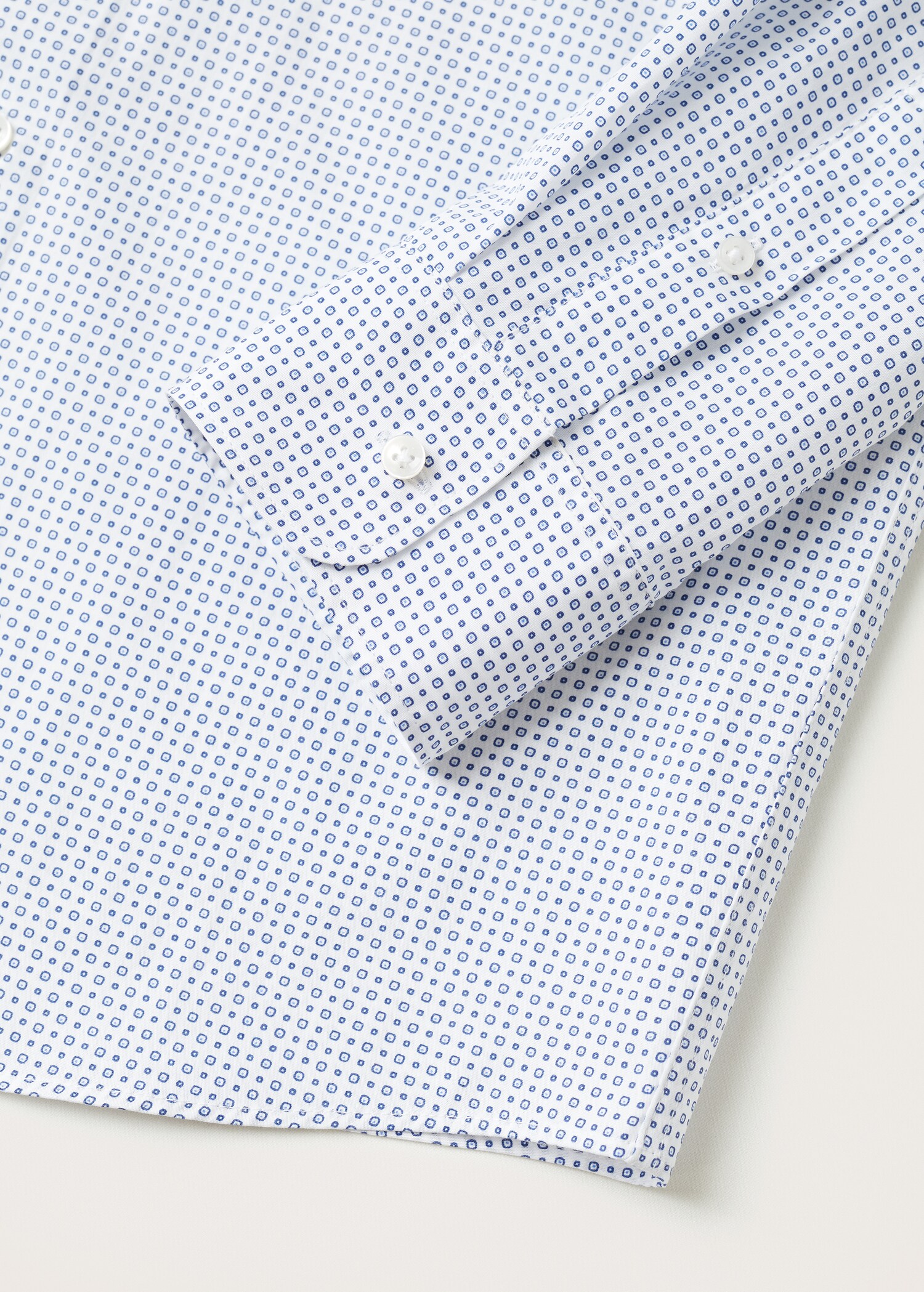 Slim-fit micro-print shirt - Details of the article 8
