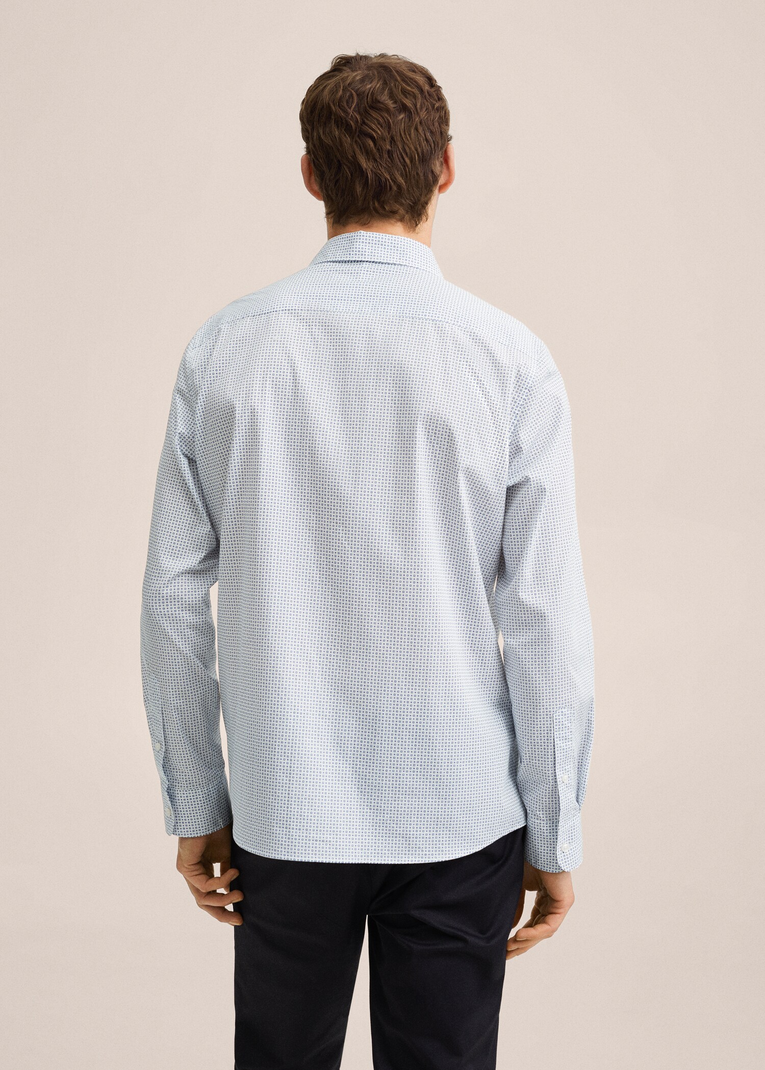 Slim-fit micro-print shirt - Reverse of the article