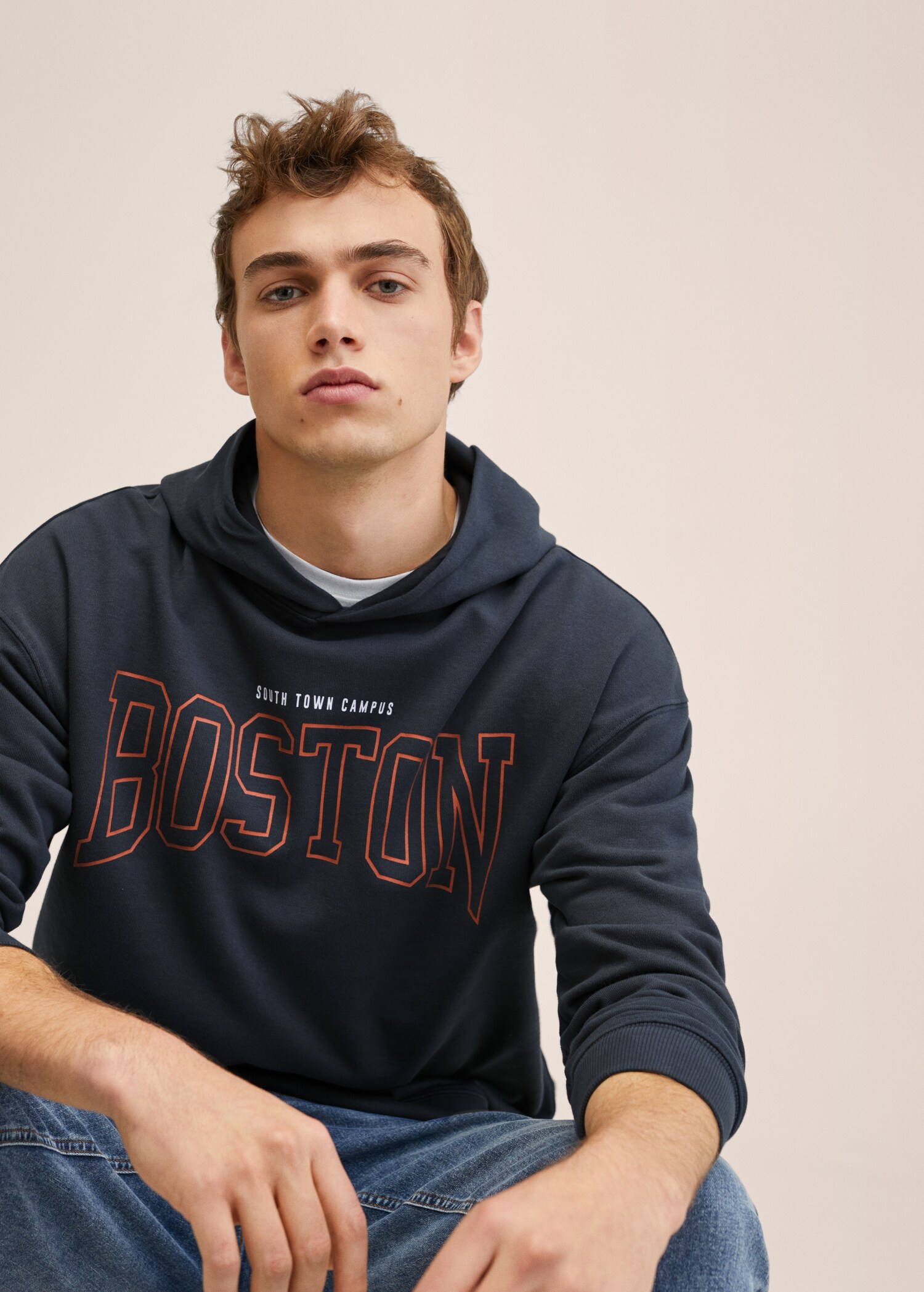 Message zipped hoodie - Medium plane