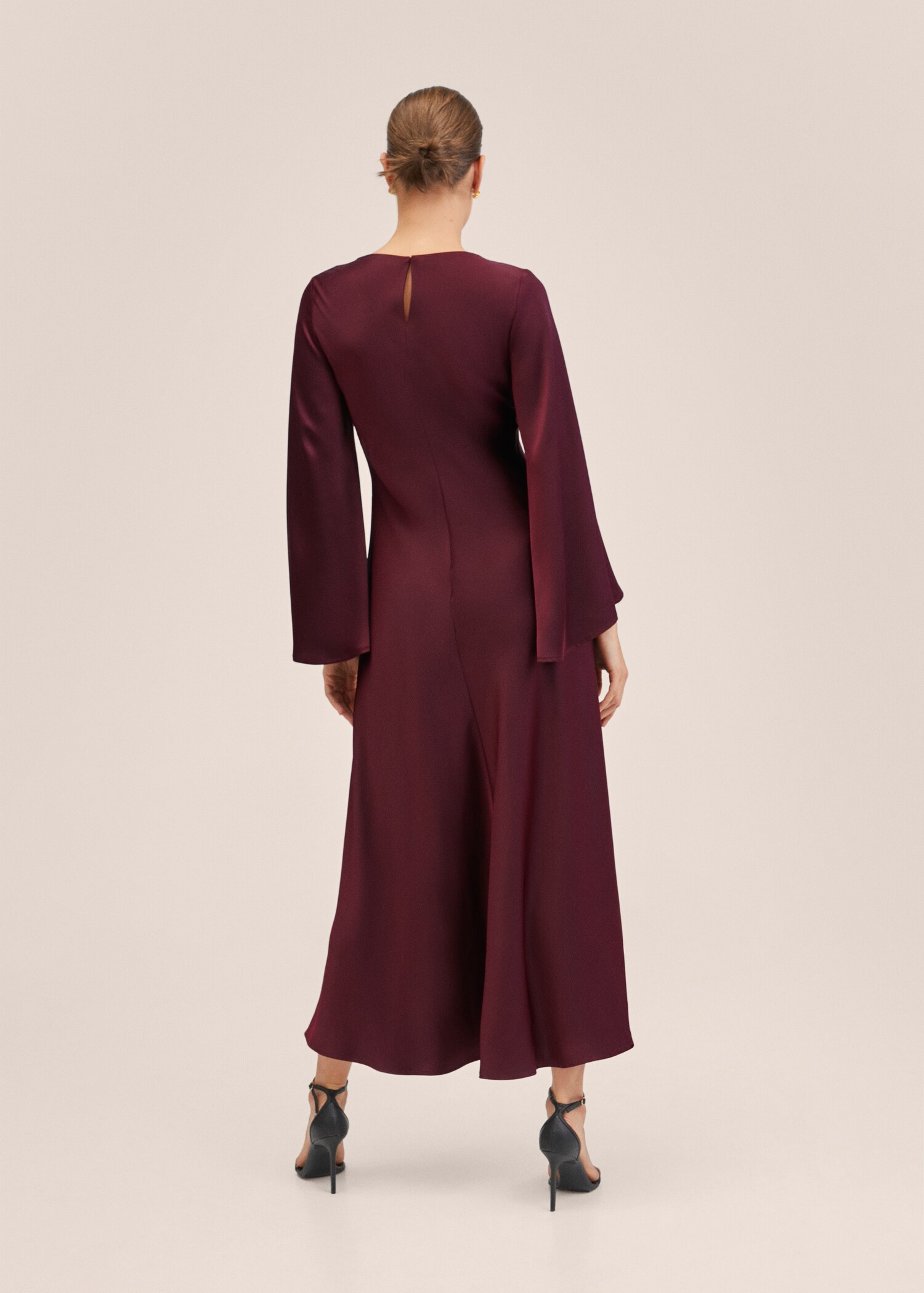 Vestido fluido satinado - Reverso del artículo