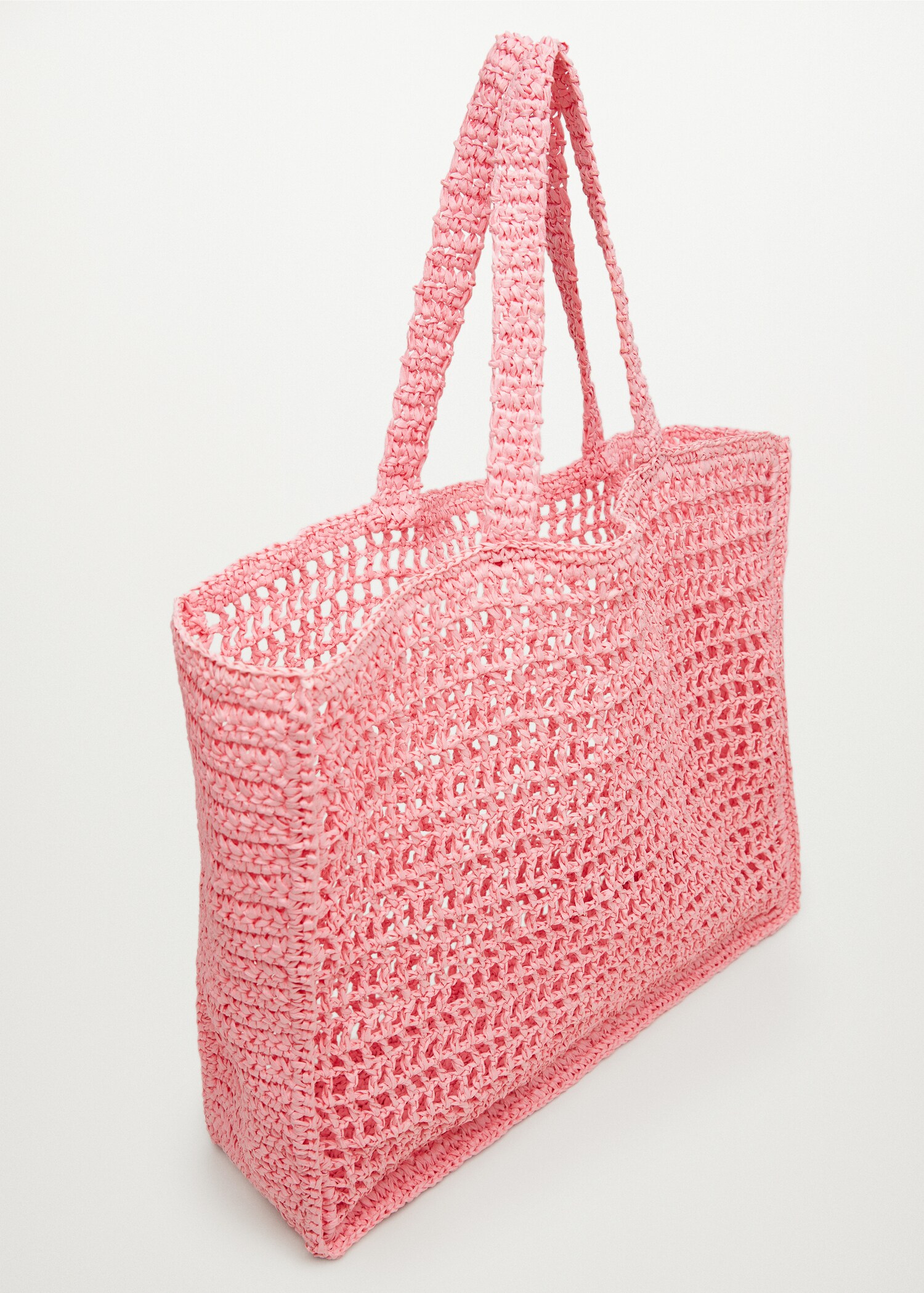 Raffia shopper bag - Medium plane
