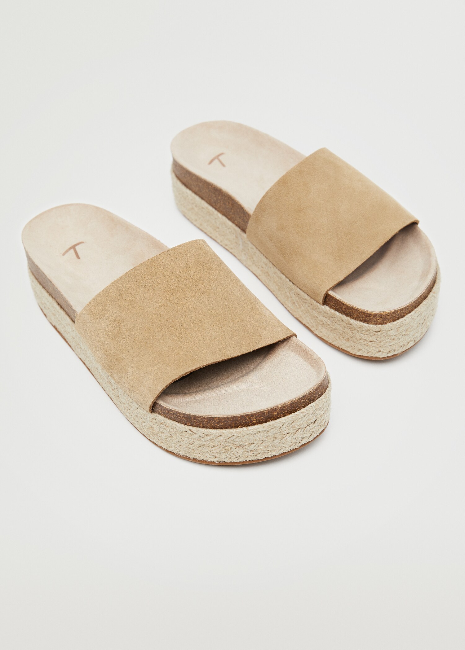 Platform leather sandals - Medium plane