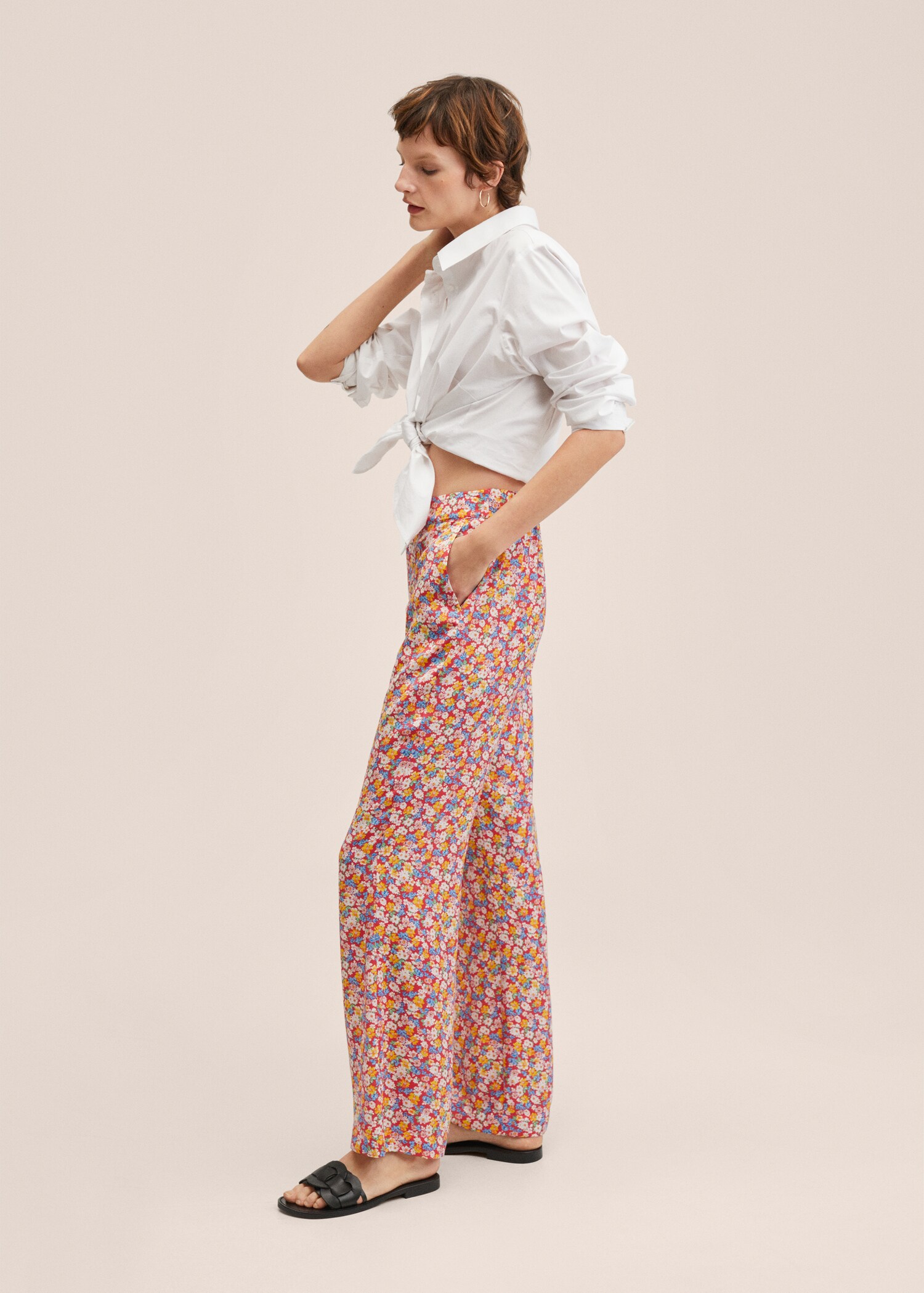 Wide leg printed trousers - Details of the article 2