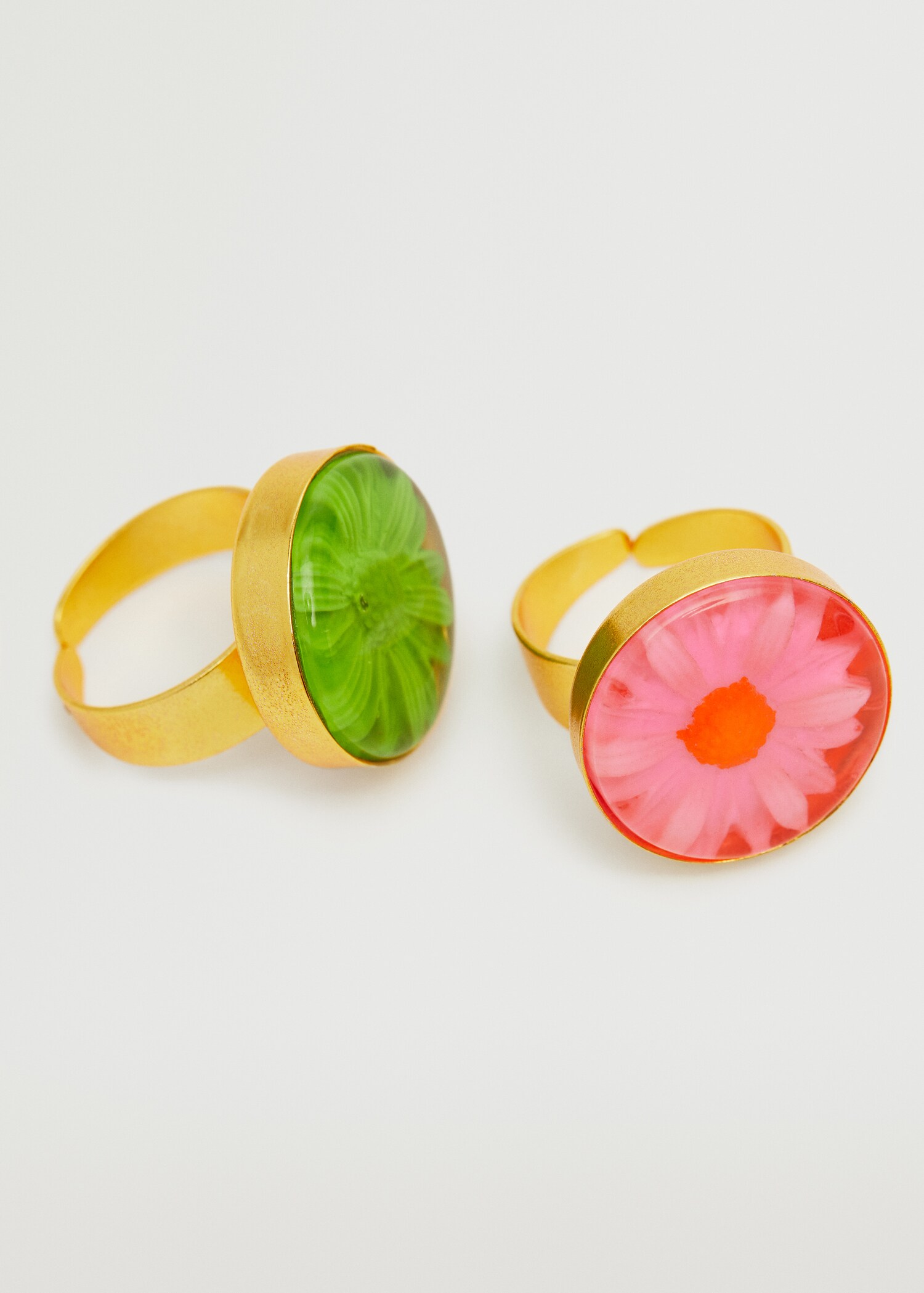 Pack 2 anillos resina - Plano medio