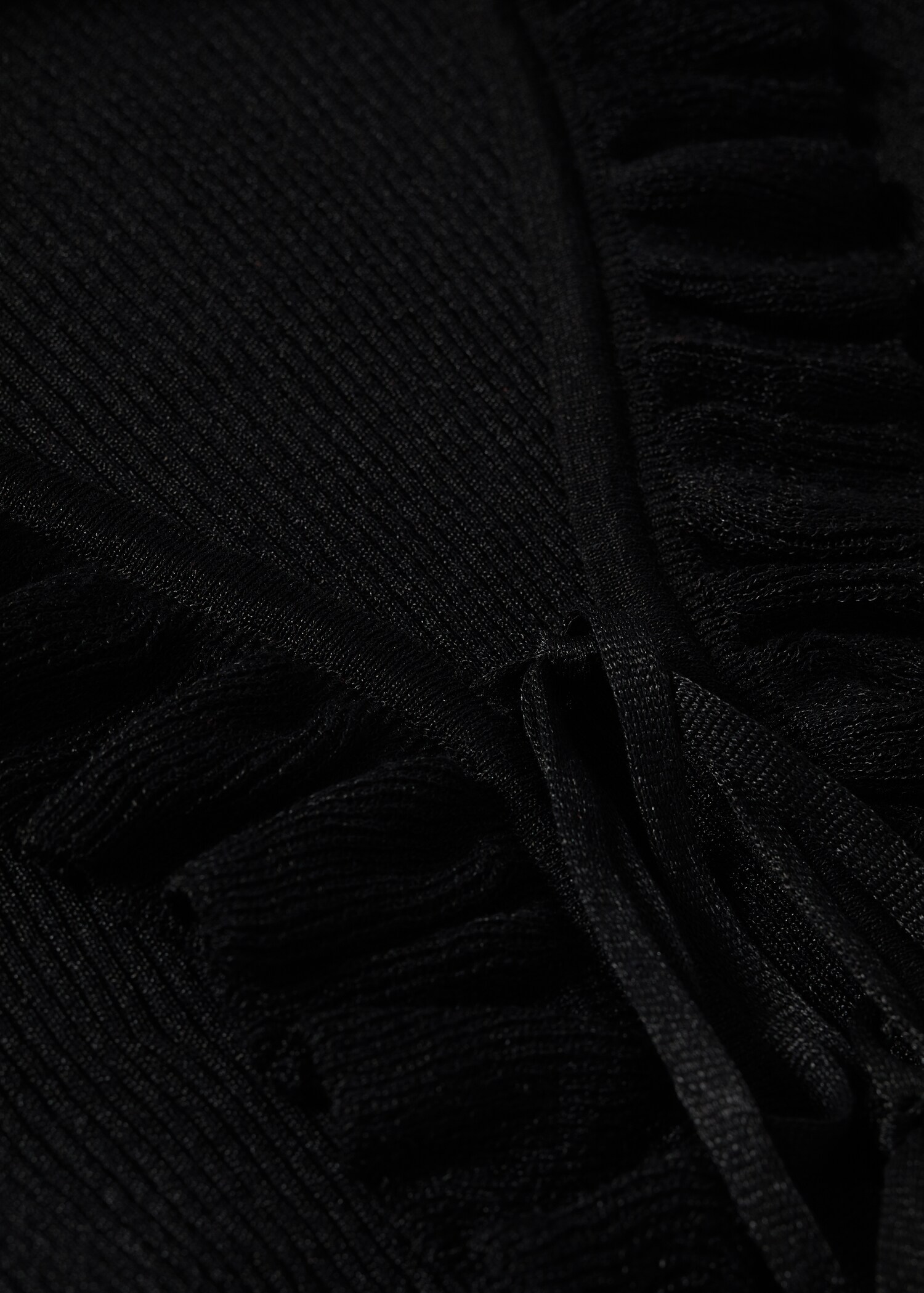 Úpletový kardigan s volány - Detail zboží 8