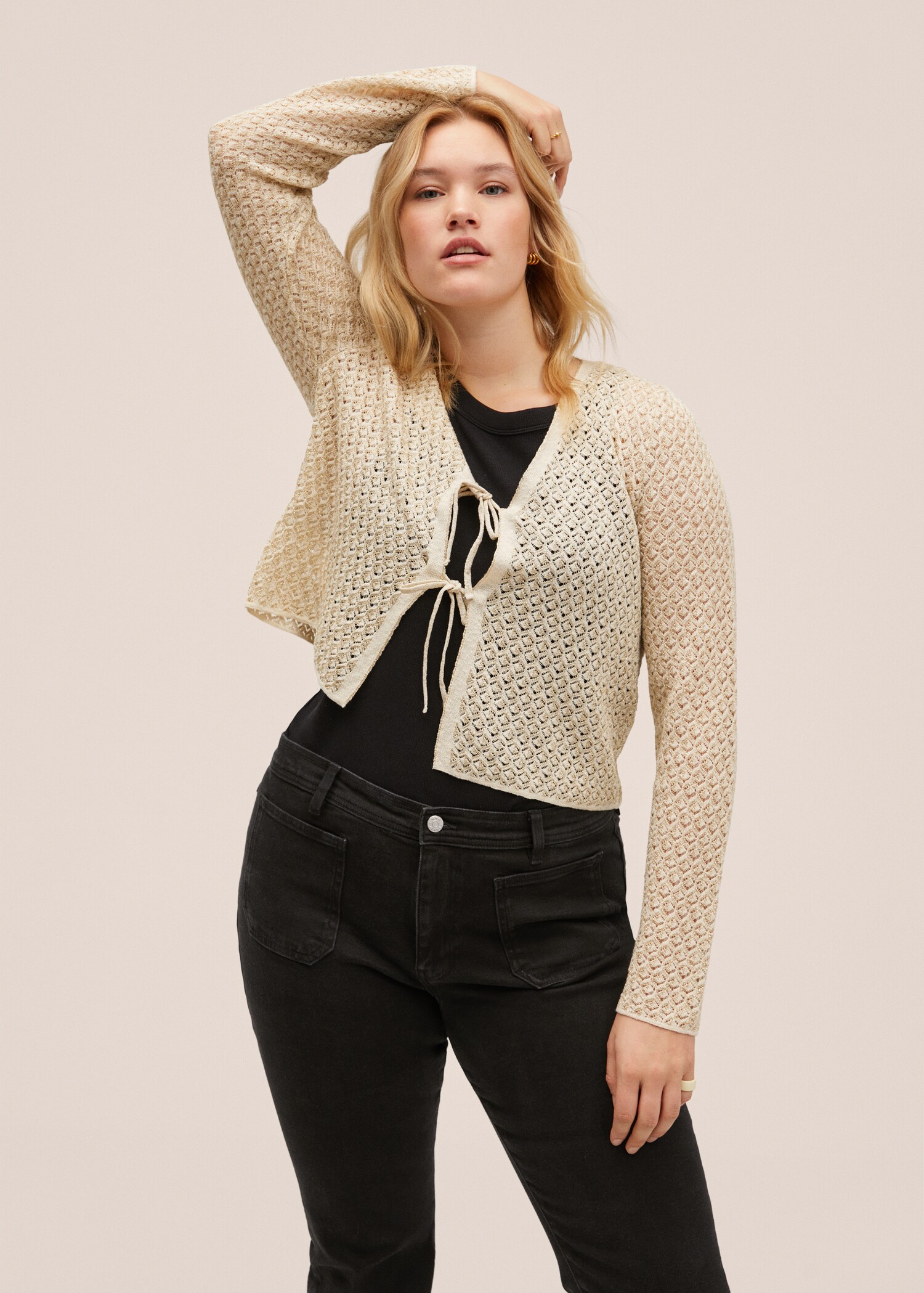 Lurex knitted cardigan - Details of the article 5