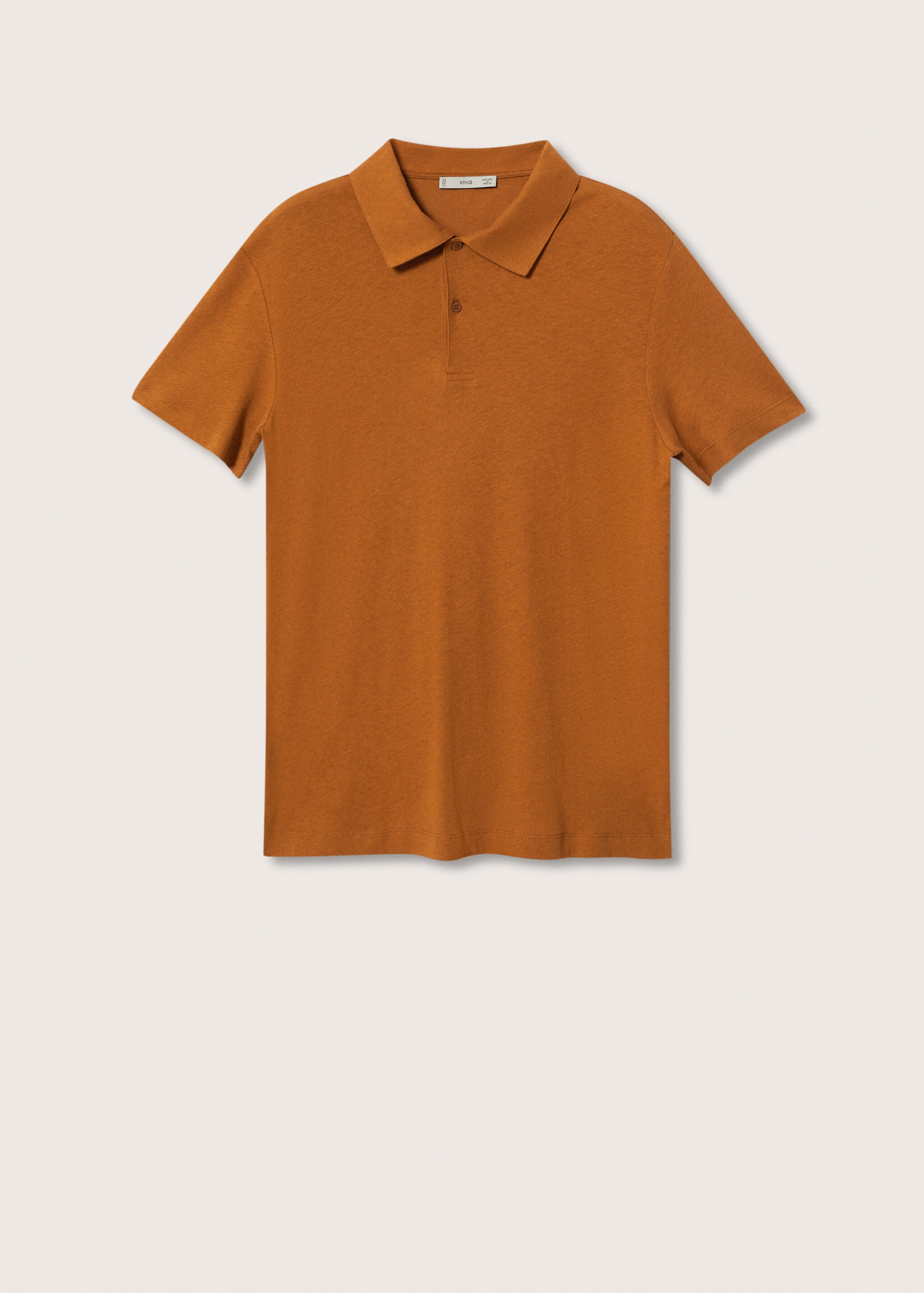 Cotton linen-blend polo shirt - Article without model