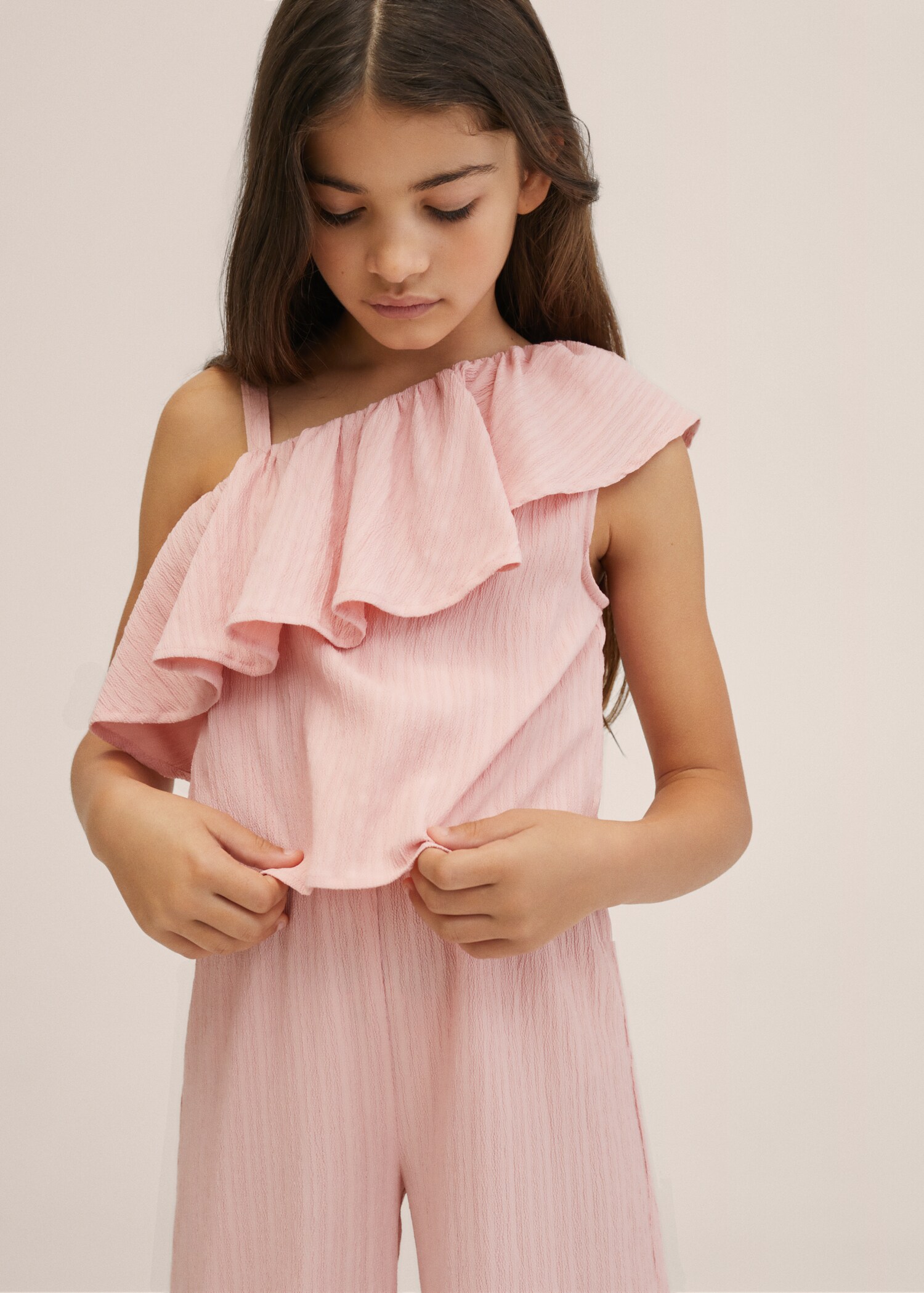 Frilled long jumpsuit - Details of the article 1