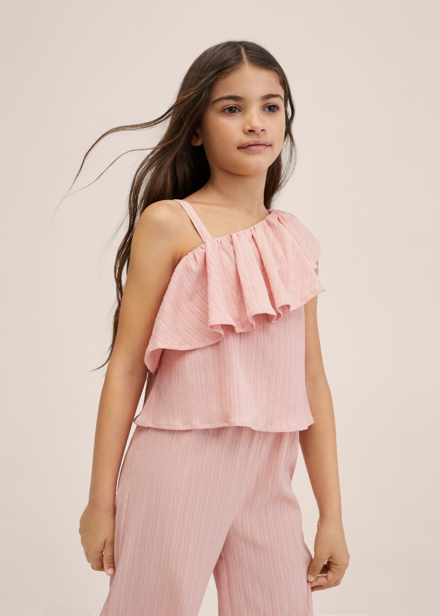 Frilled long jumpsuit - Details of the article 2